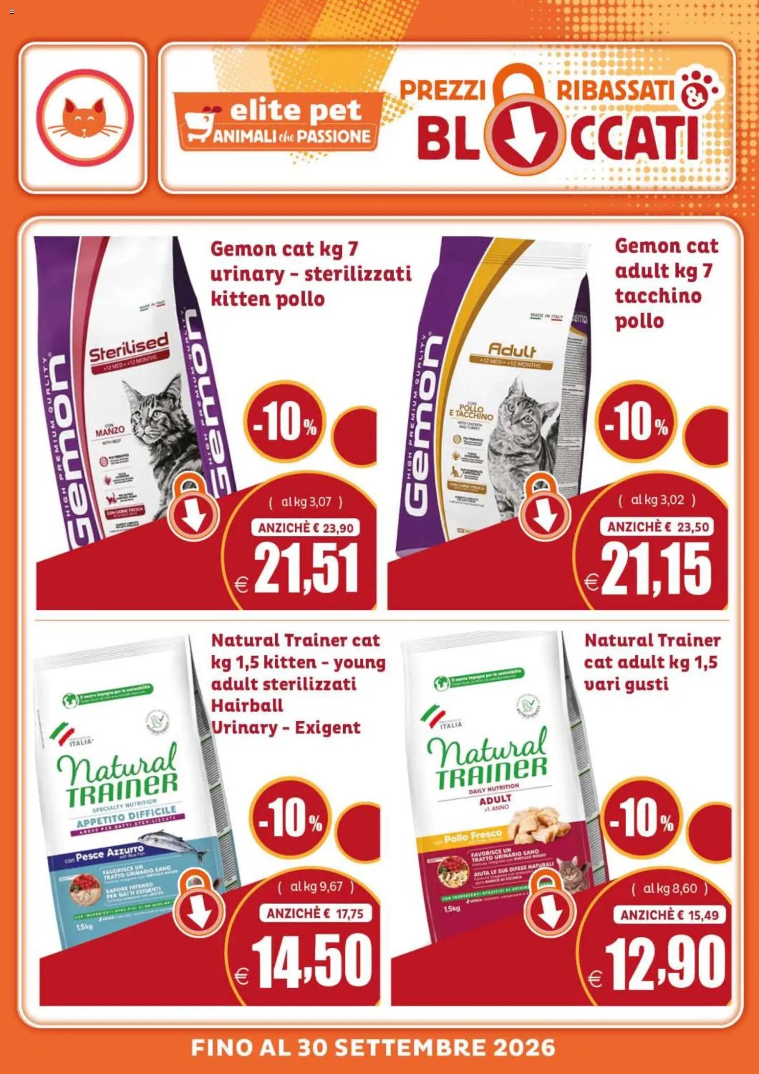 Elite Supermercati volantino Pet Prezzi ribassati & bloccati