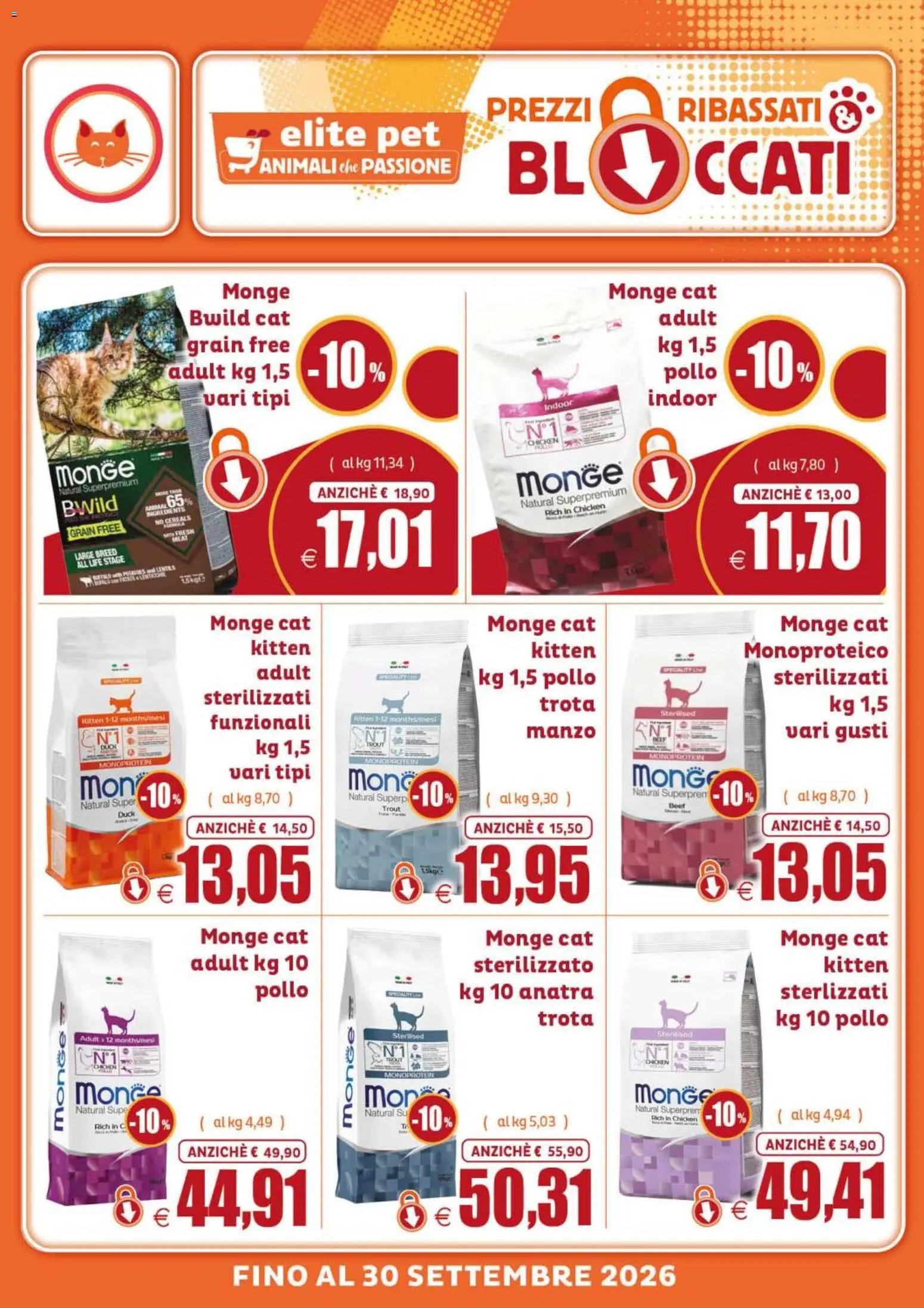 Elite Supermercati volantino Pet Prezzi ribassati & bloccati