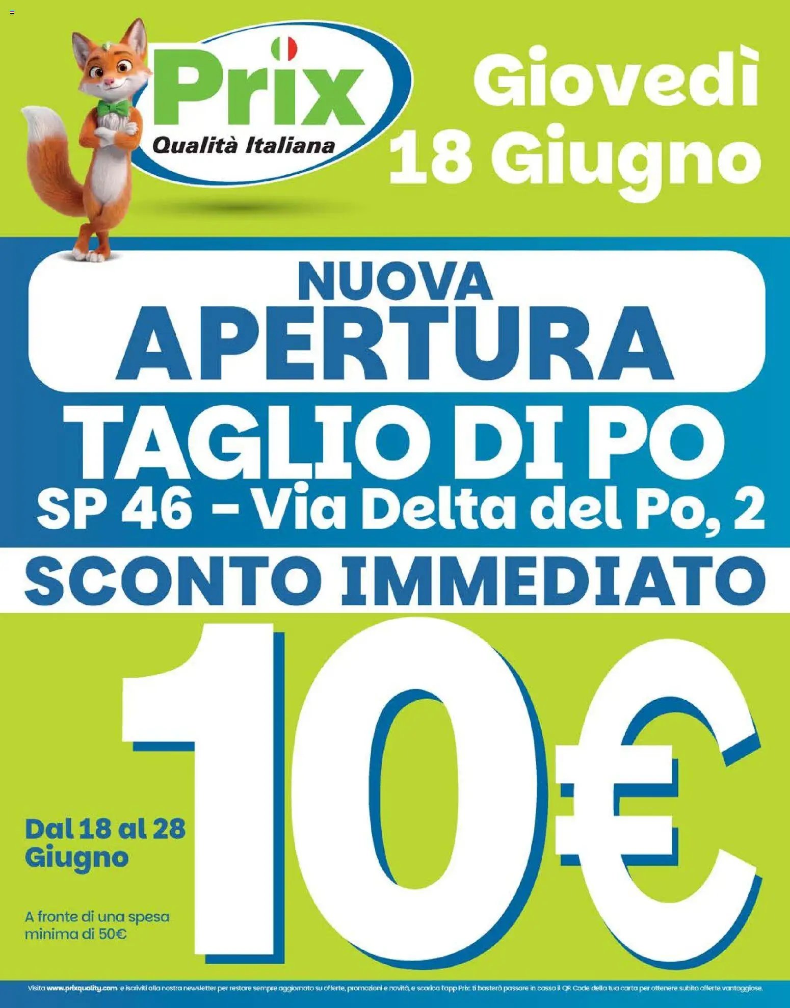 Prix volantino Apertura Taglio di Po