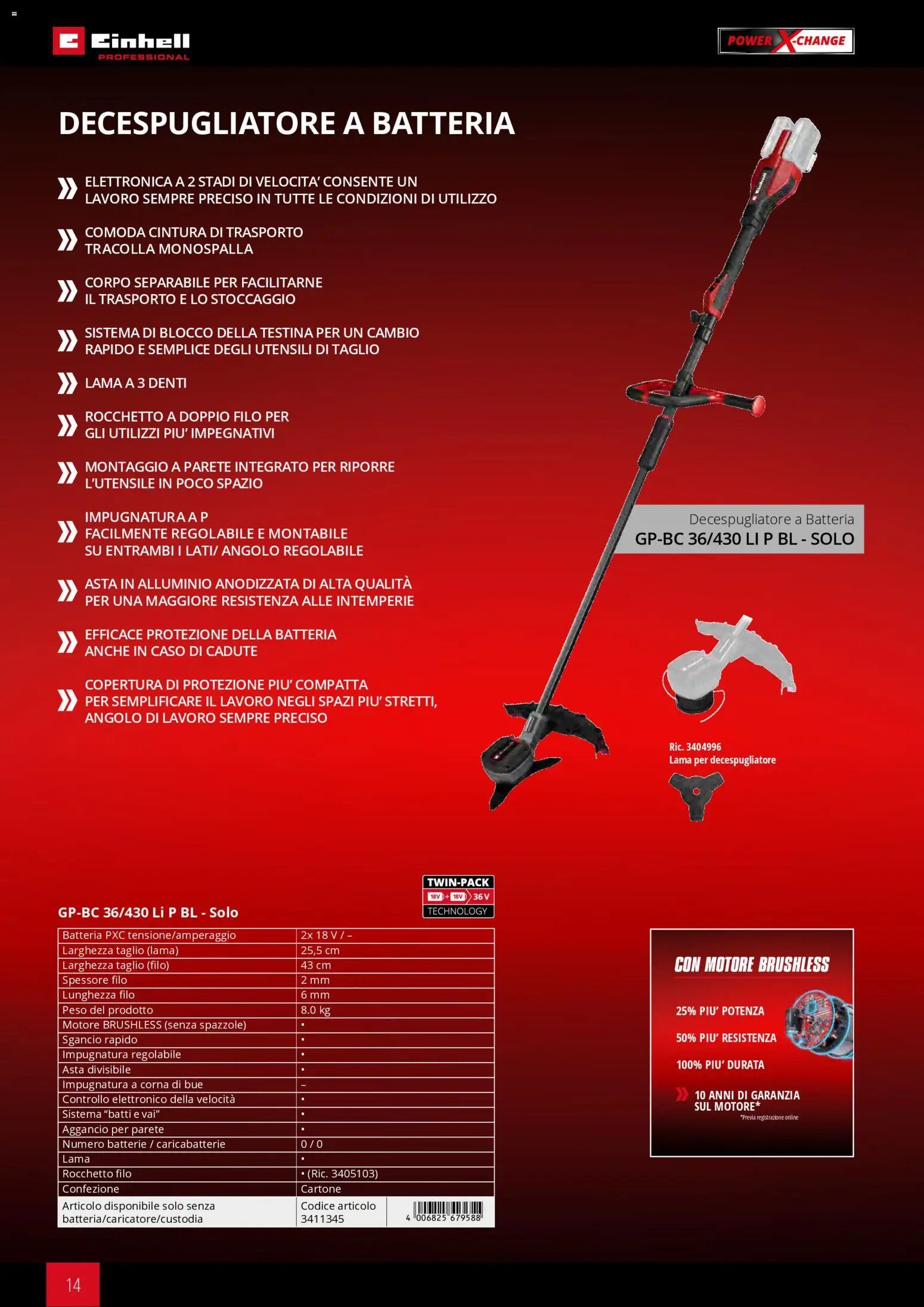 Einhell volantino Giardinaggio (2026-03-02 - 2026-09-30)