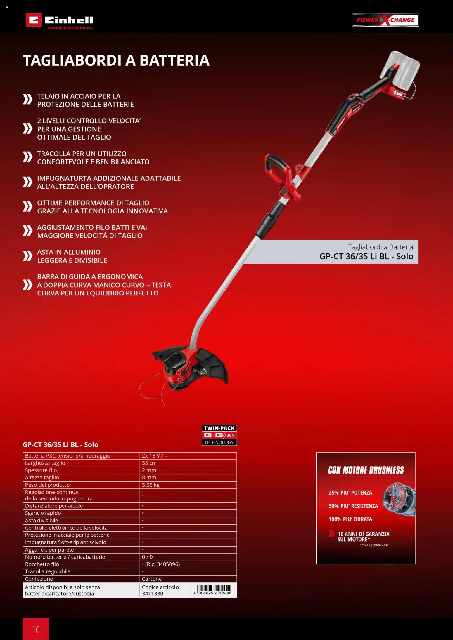 Einhell volantino Giardinaggio (2026-03-02 - 2026-09-30)