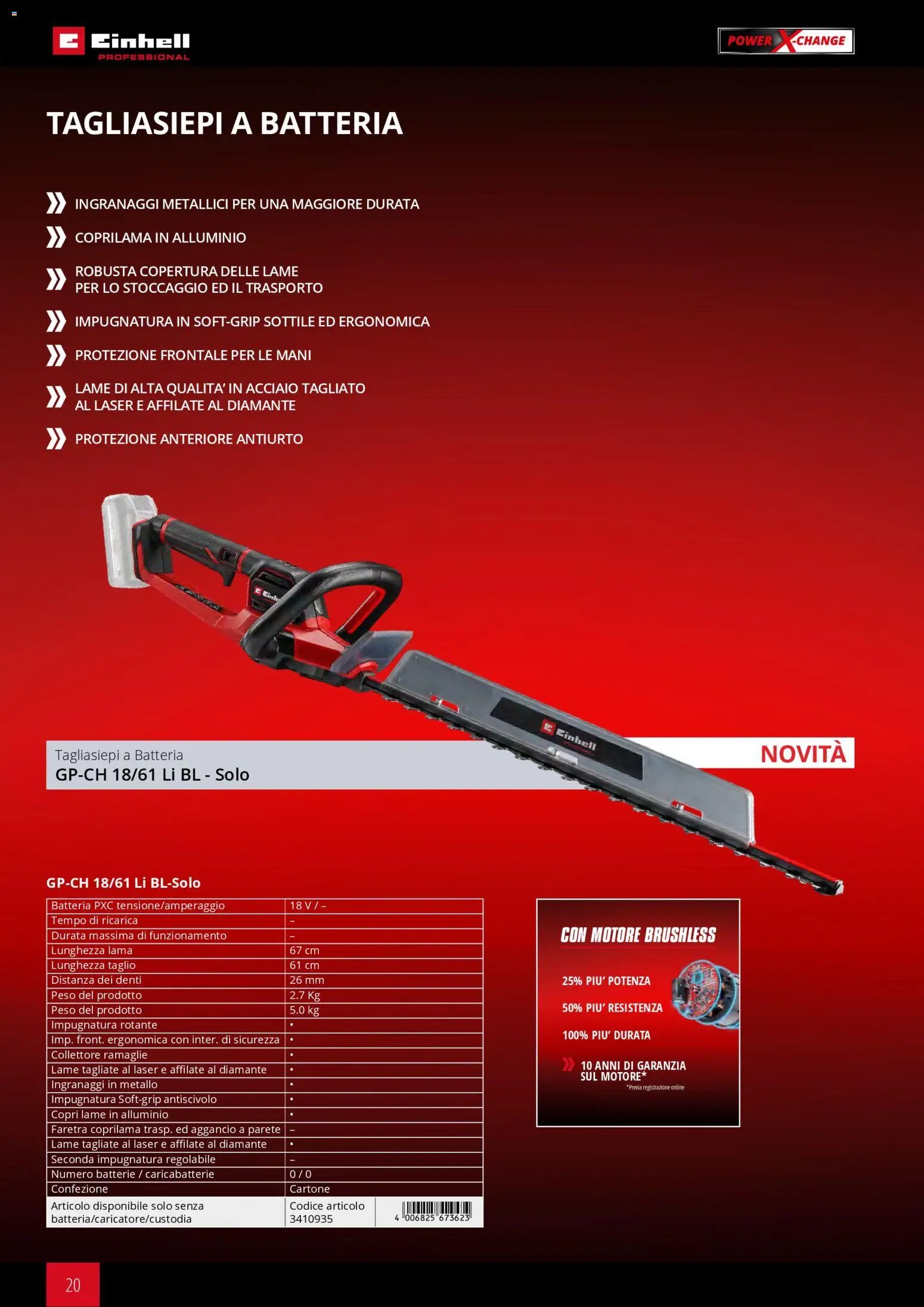 Einhell volantino Giardinaggio (2026-03-02 - 2026-09-30)