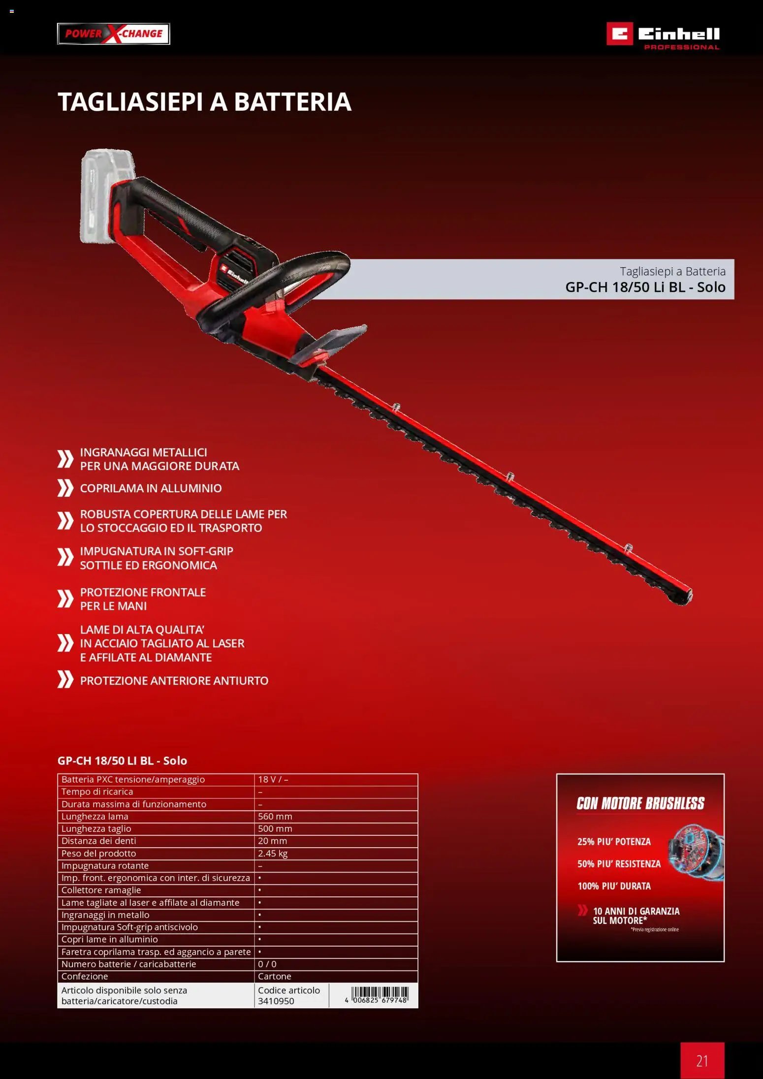 Einhell volantino Giardinaggio (2026-03-02 - 2026-09-30)