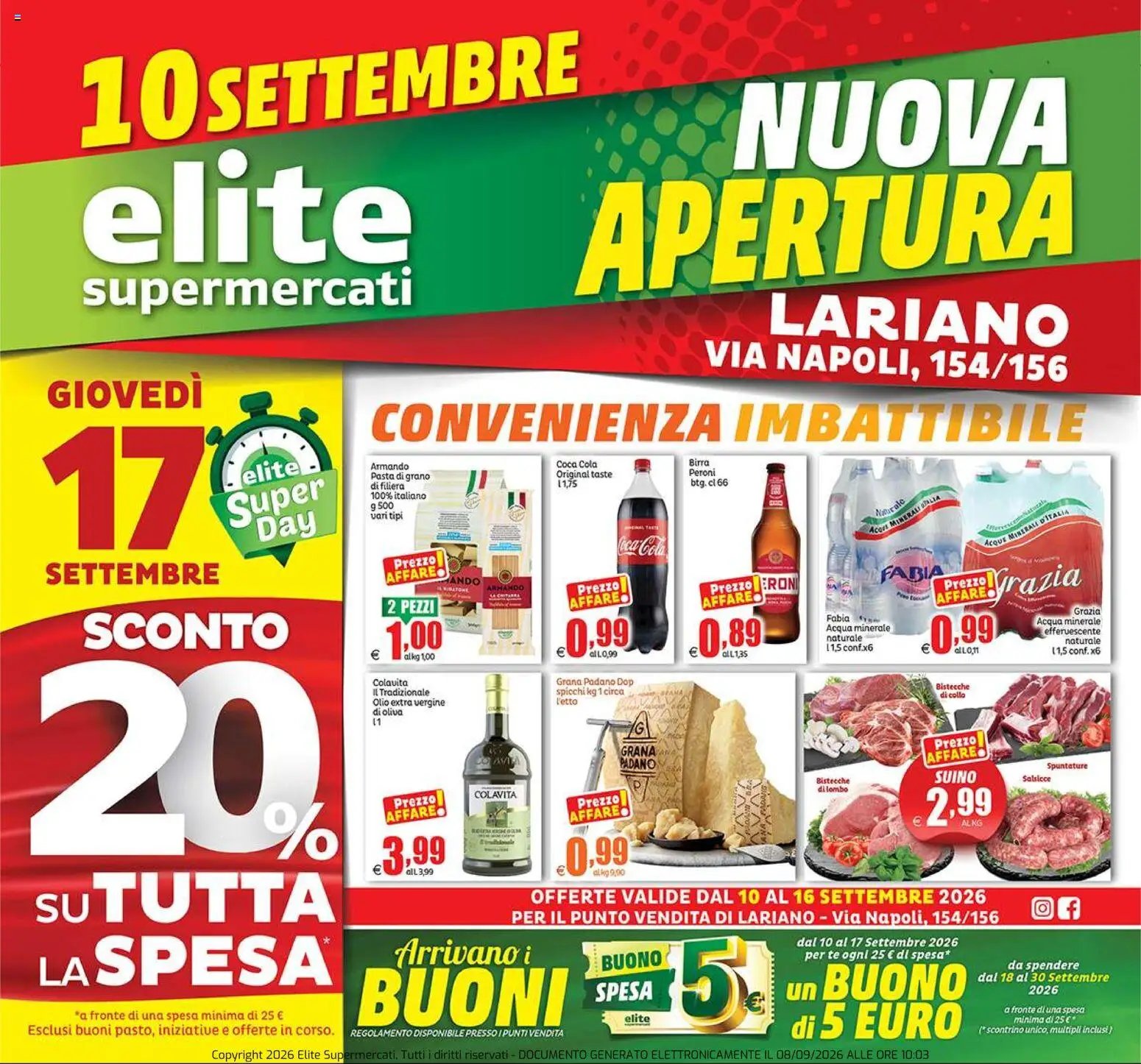 Elite Supermercati volantino Lariano