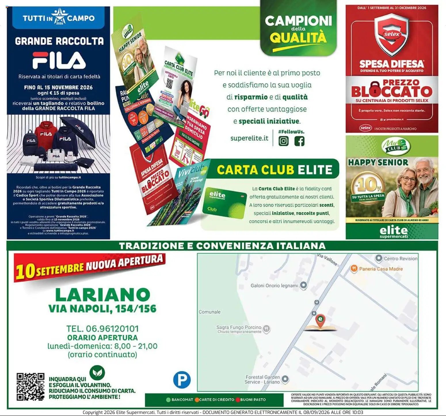 Elite Supermercati volantino Lariano