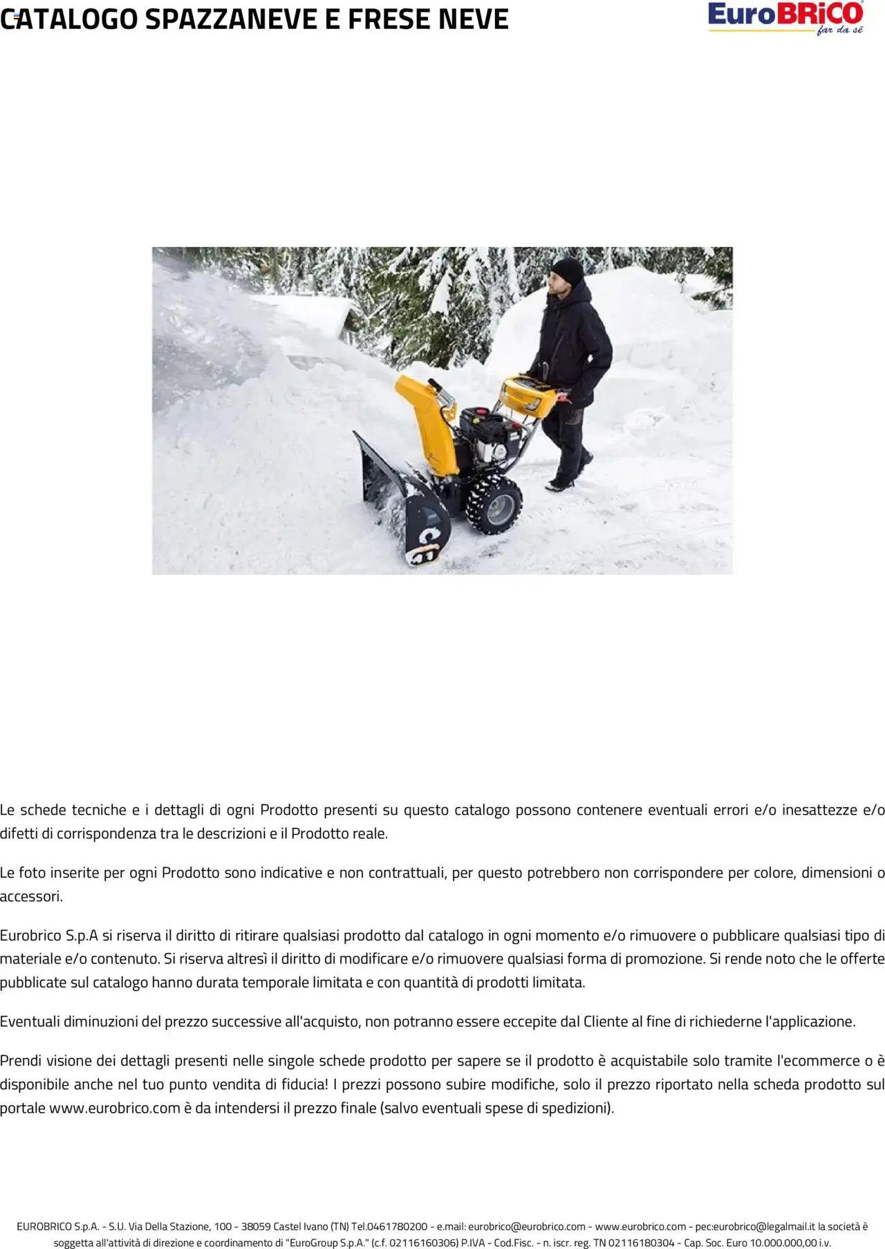 Eurobrico Spazzaneve e Frese neve catalogo