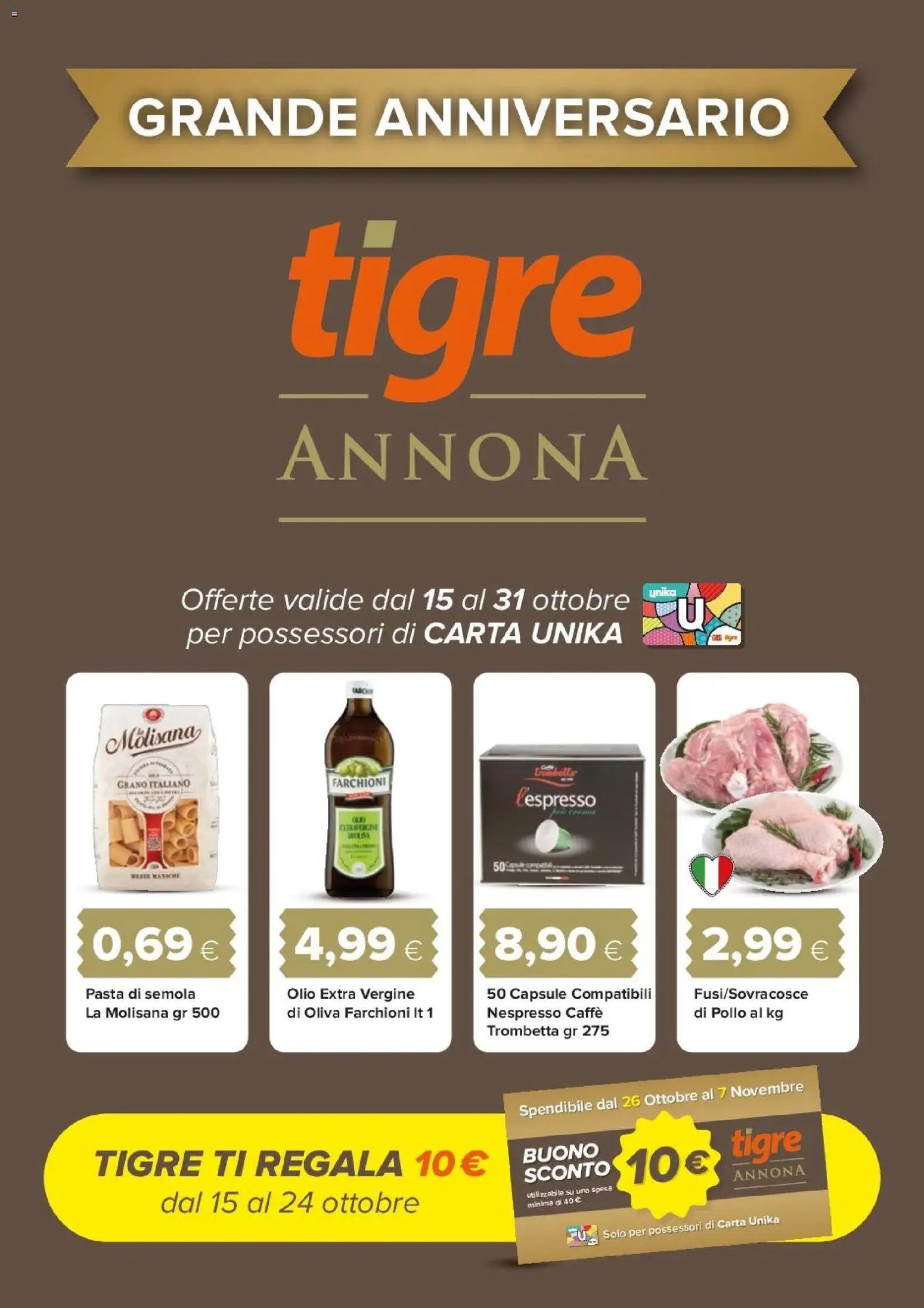 Tigre volantino anniversario Annona