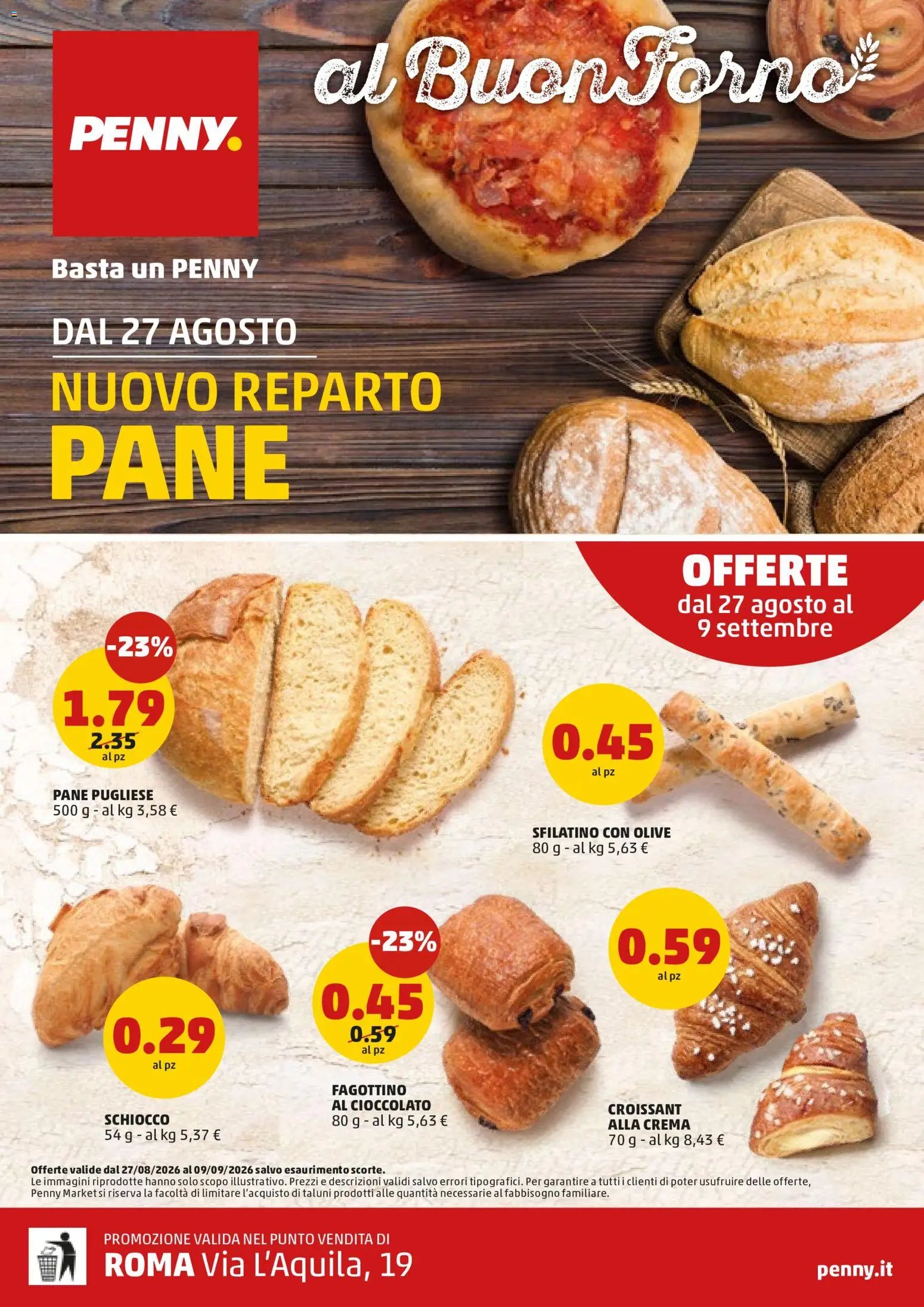 PENNY volantino Pane