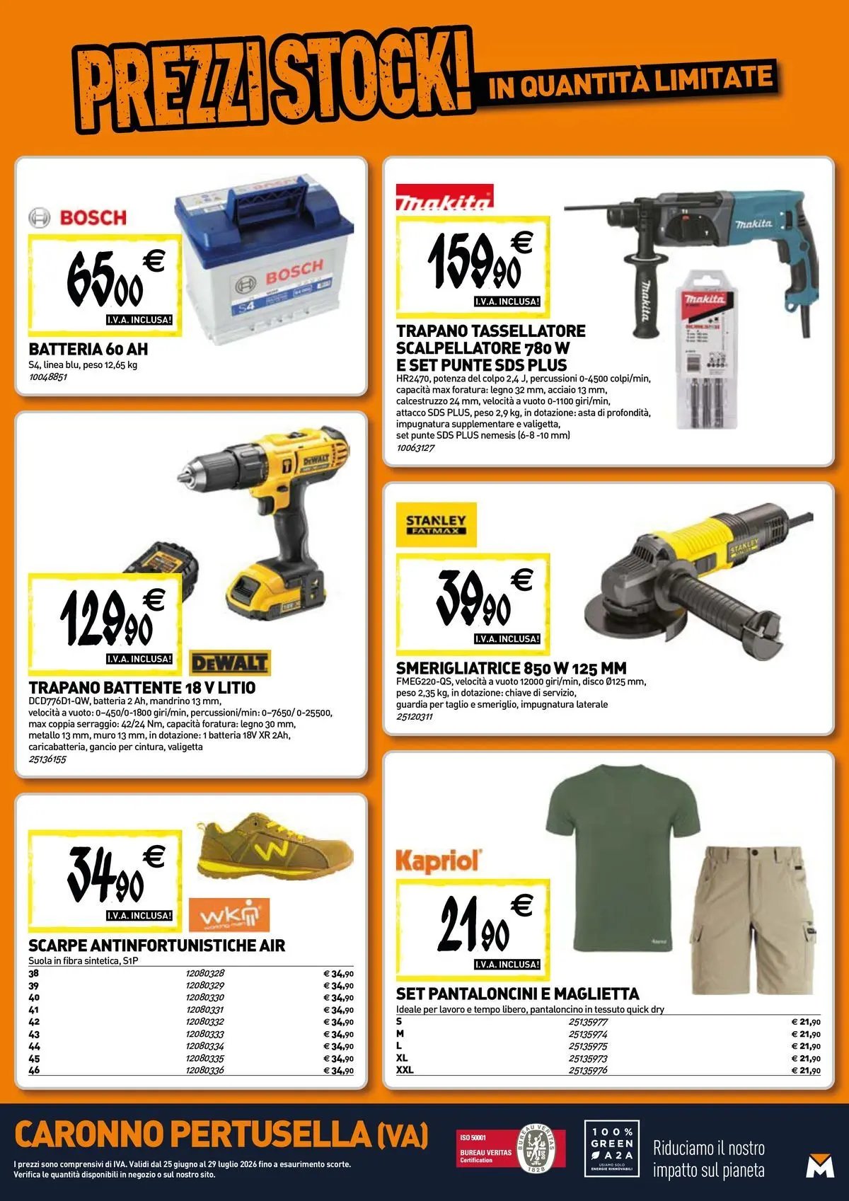 TECNOMAT - Straordinari prezzi stock!