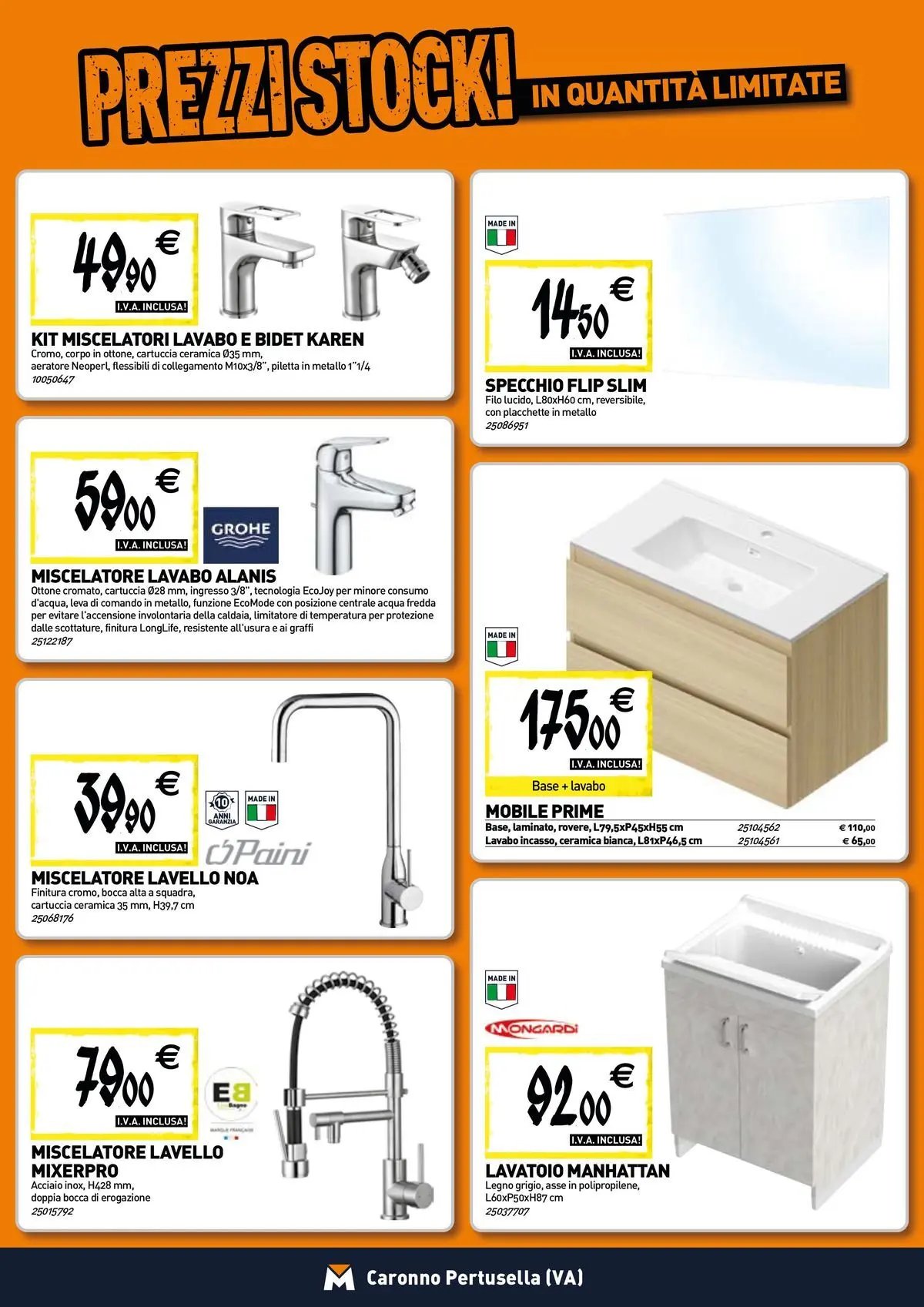 TECNOMAT - Straordinari prezzi stock!