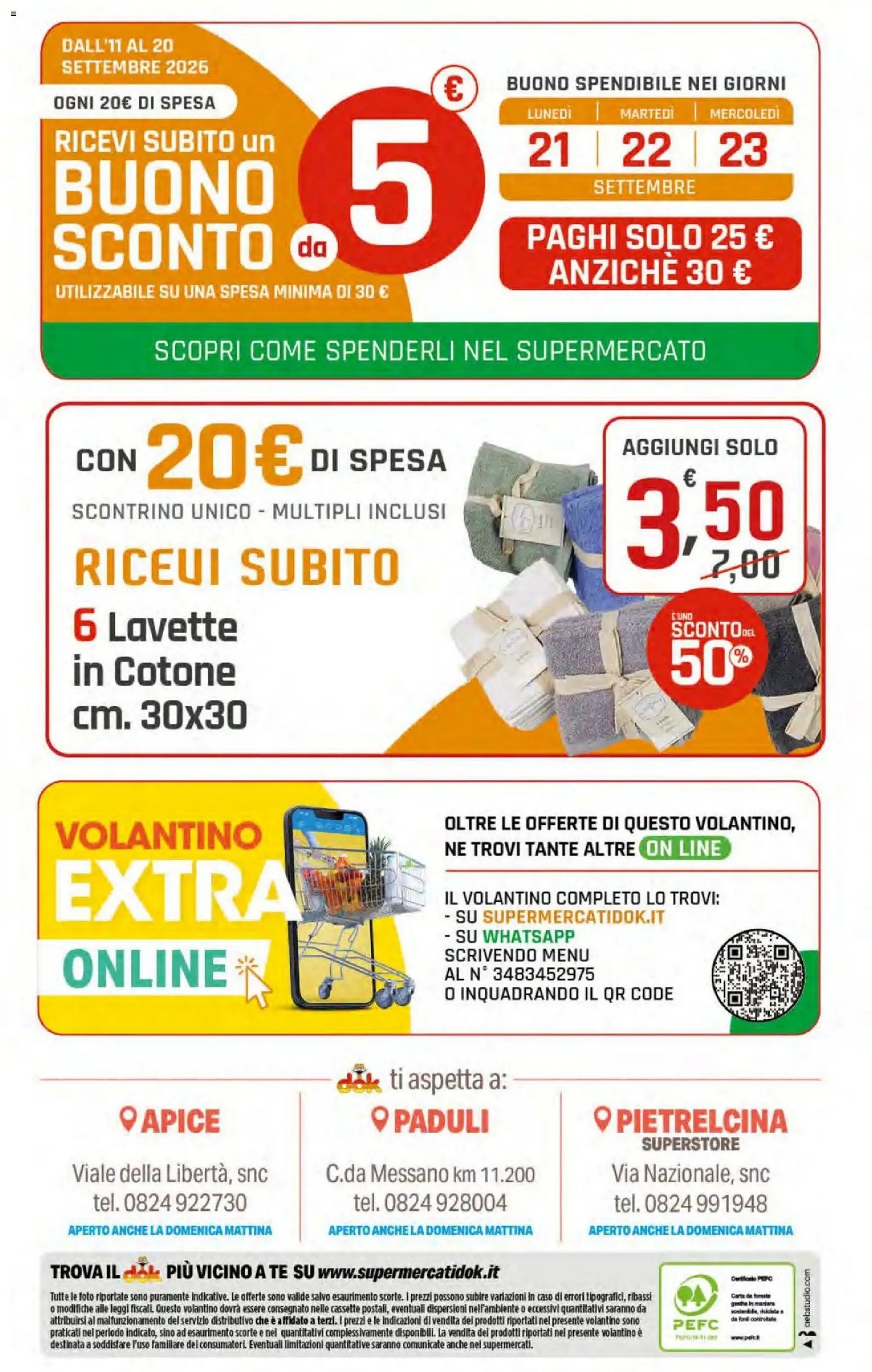 DOK volantino Apice, Pietrelcina, Paduli