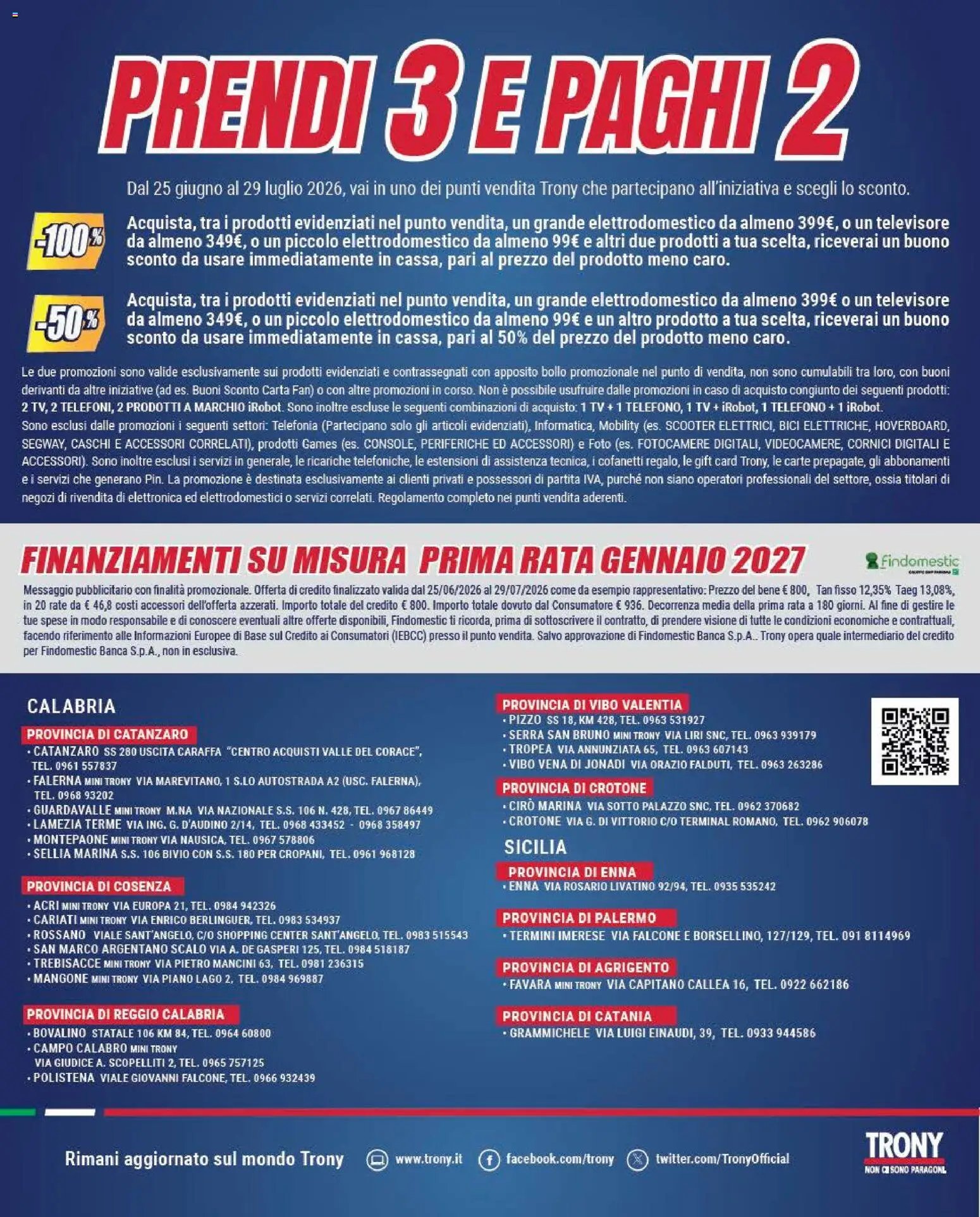 Trony volantino Calabria