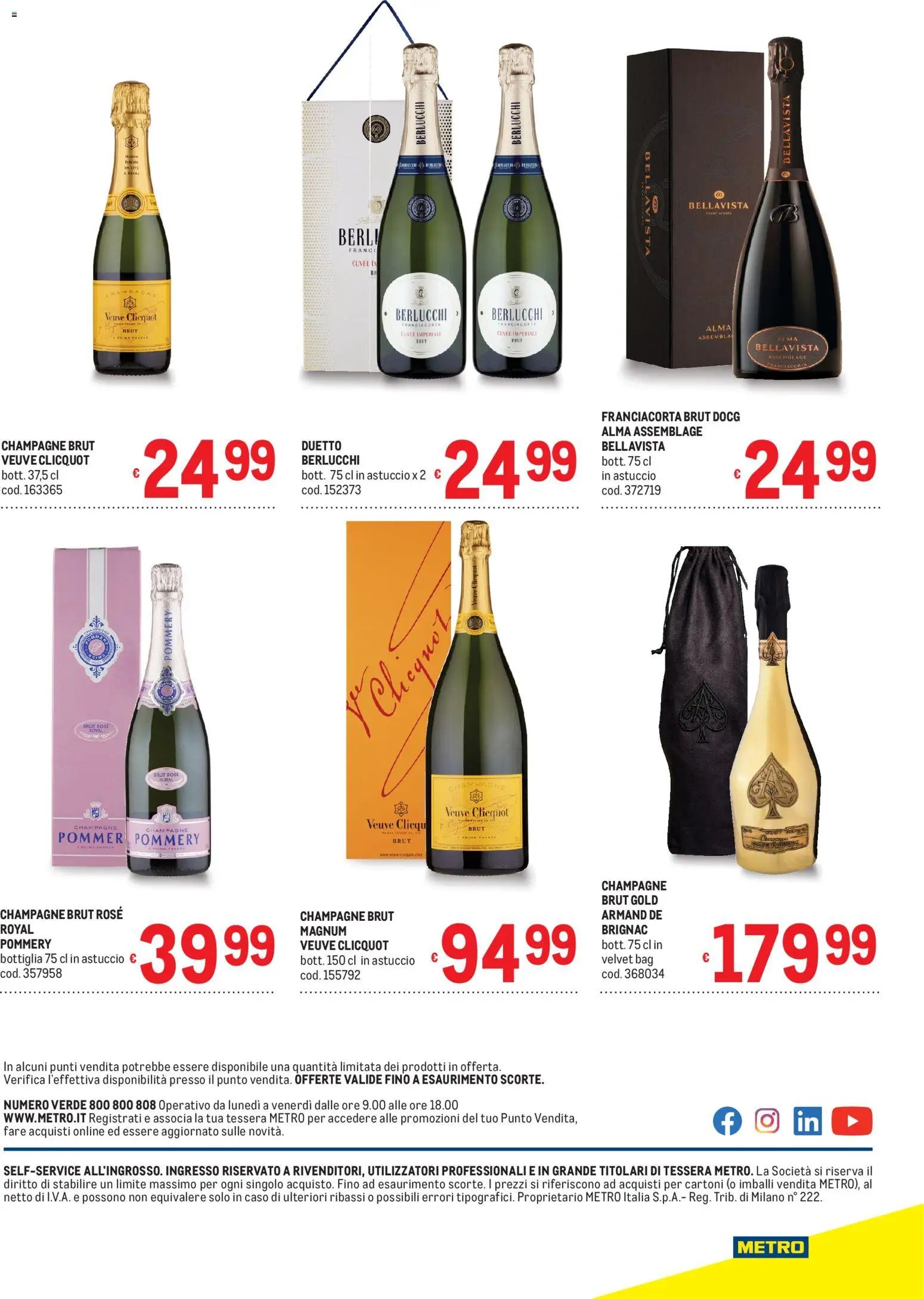 Metro volantino Offerte Vini Stock (2026-05-01 - 2026-05-31)