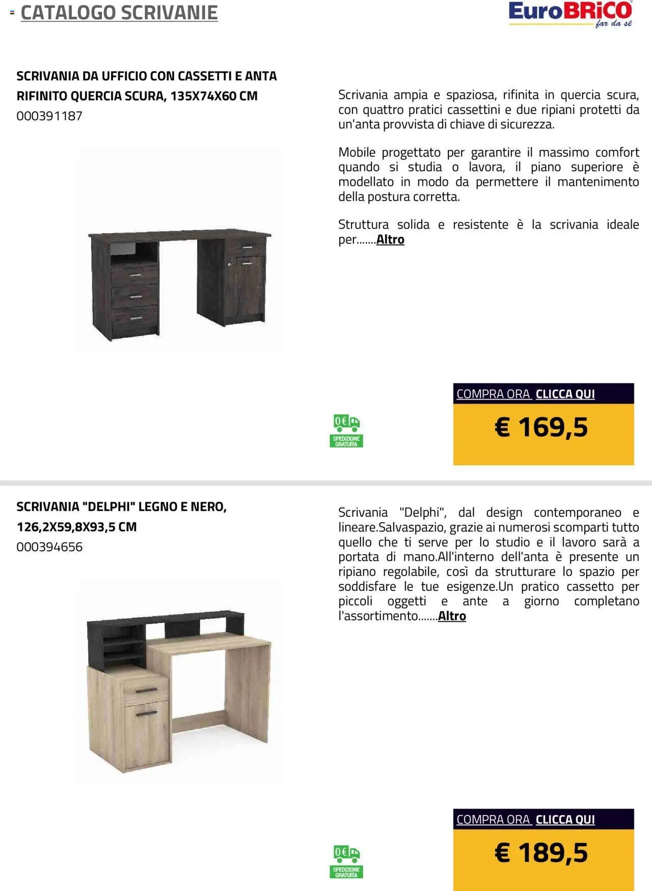 Eurobrico Scrivanie catalogo