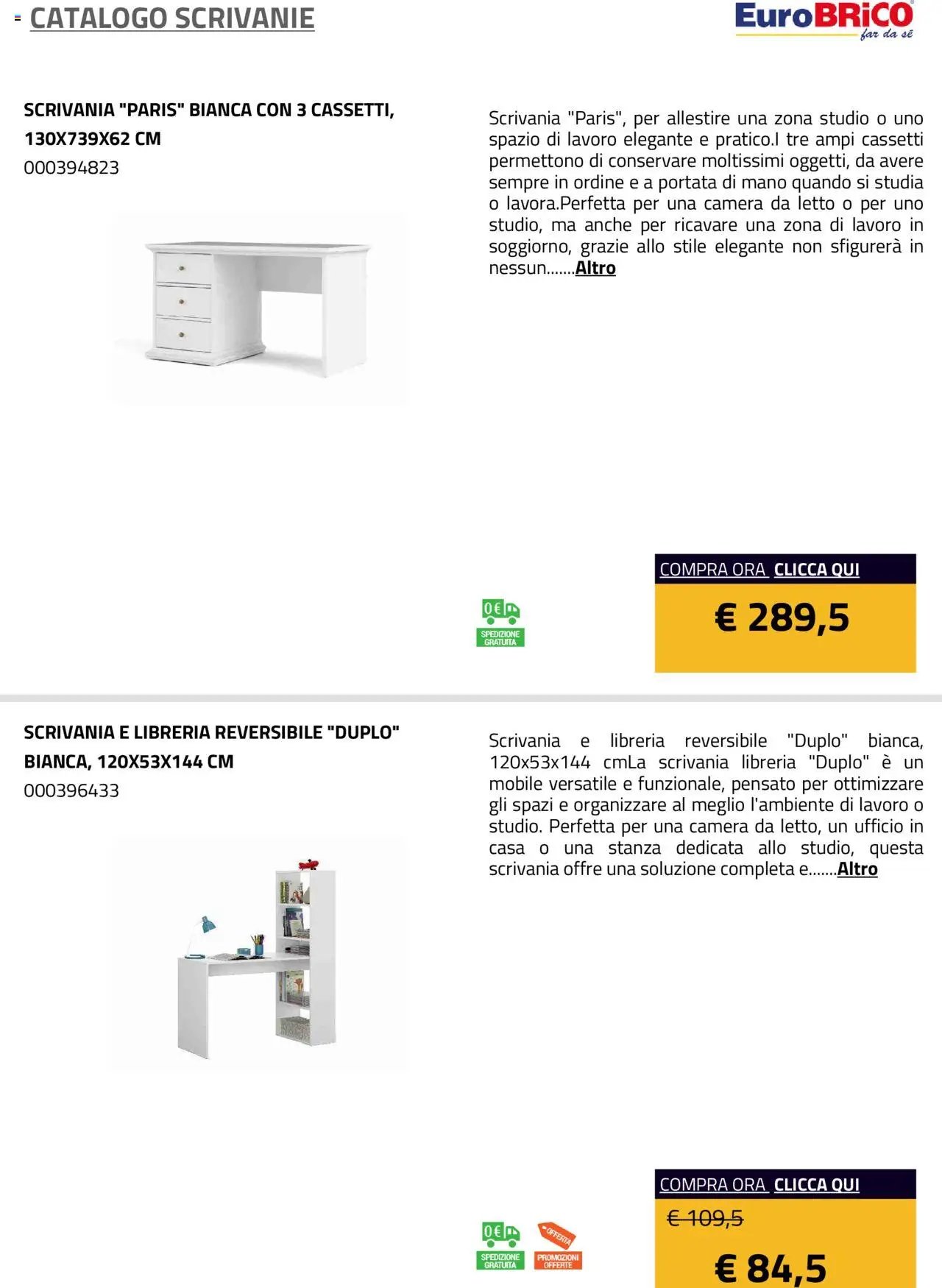Eurobrico Scrivanie catalogo