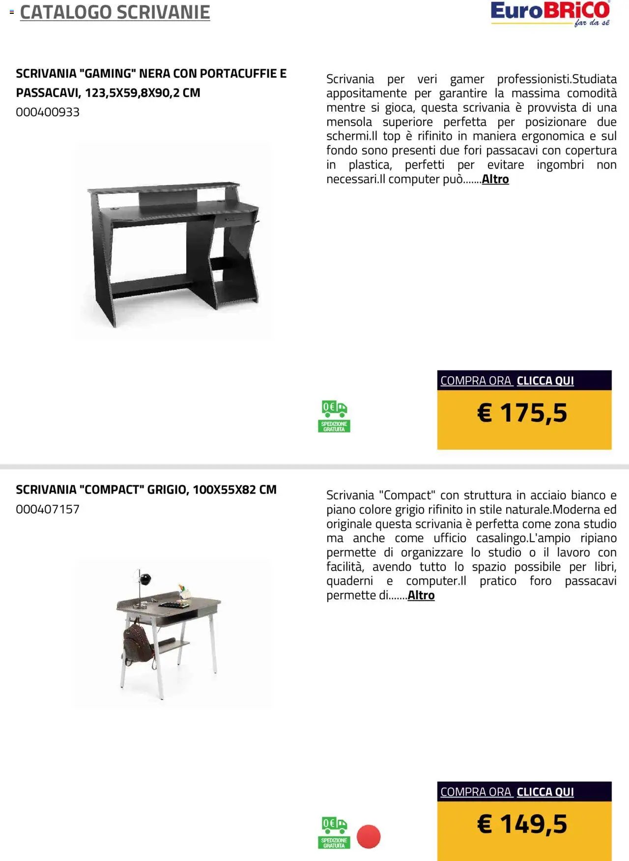 Eurobrico Scrivanie catalogo