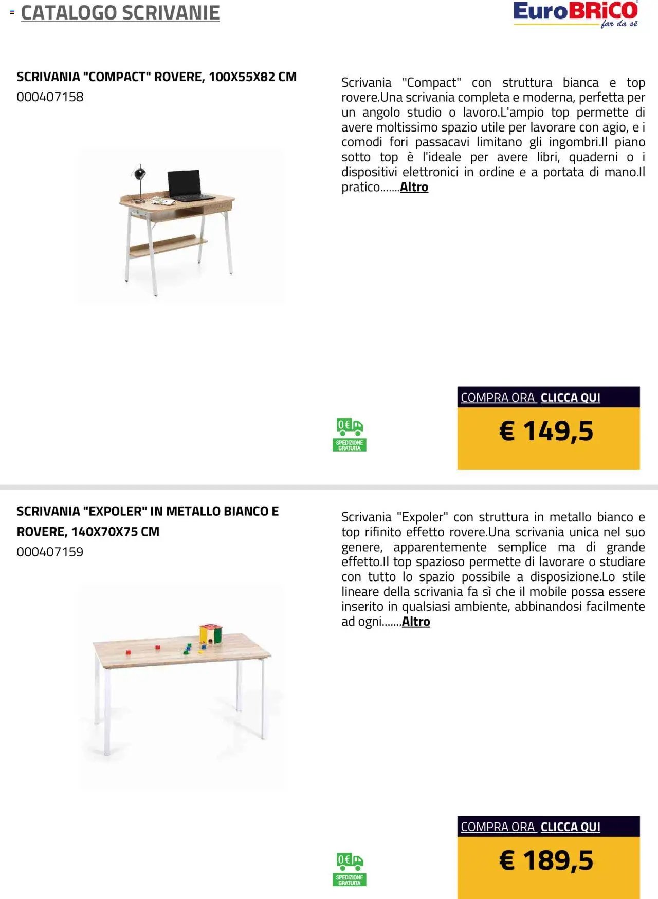 Eurobrico Scrivanie catalogo