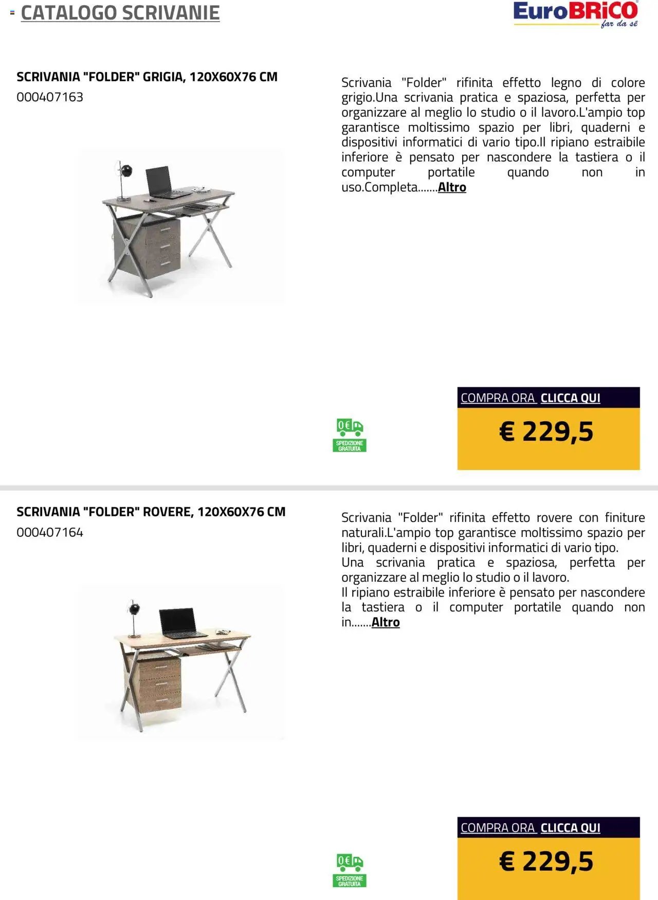 Eurobrico Scrivanie catalogo