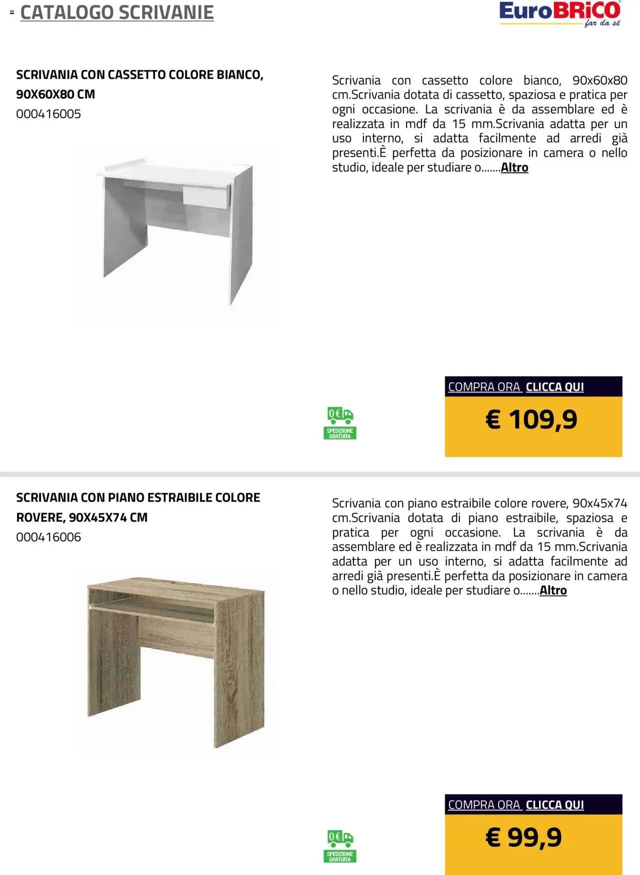 Eurobrico Scrivanie catalogo