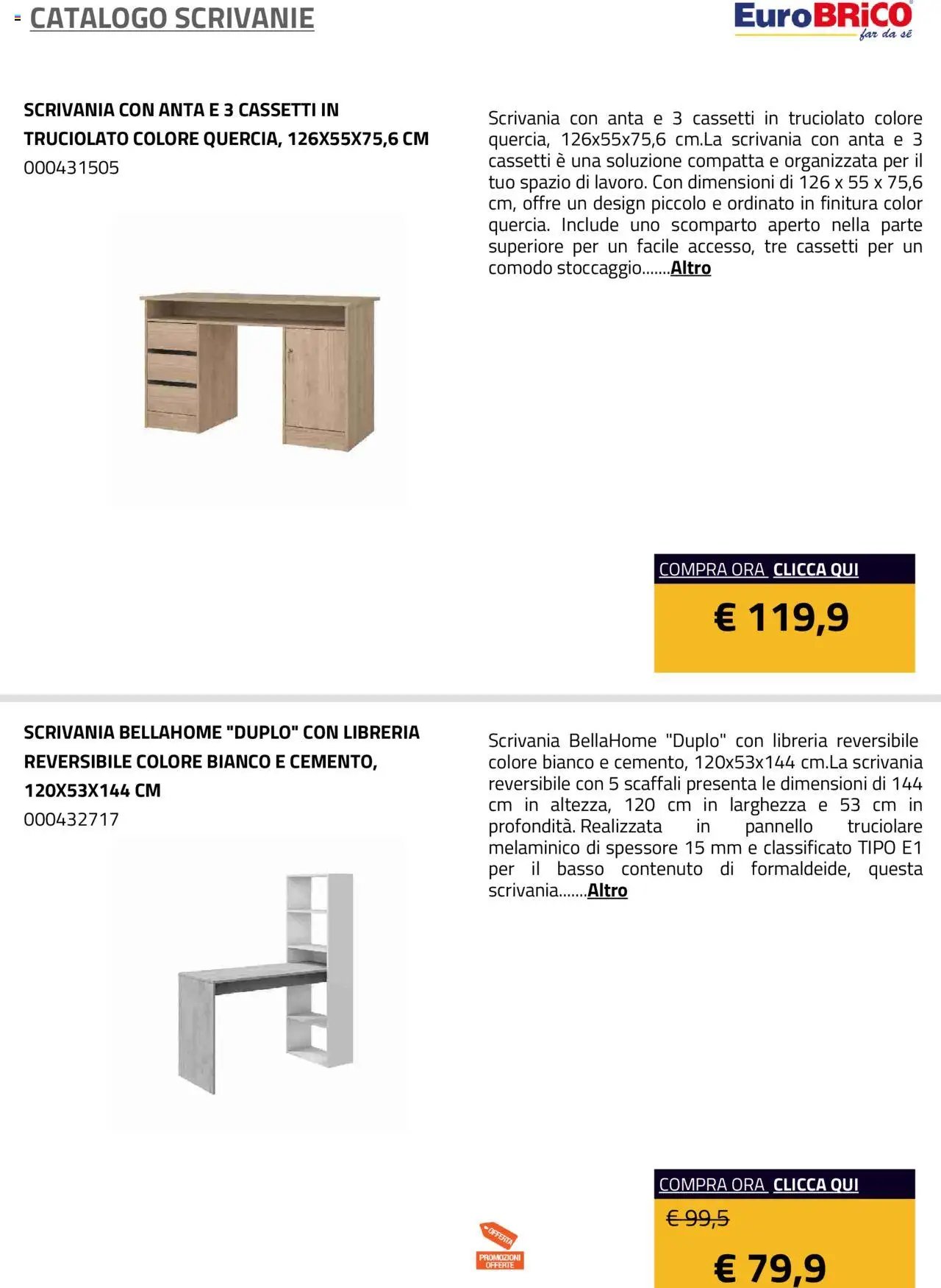Eurobrico Scrivanie catalogo