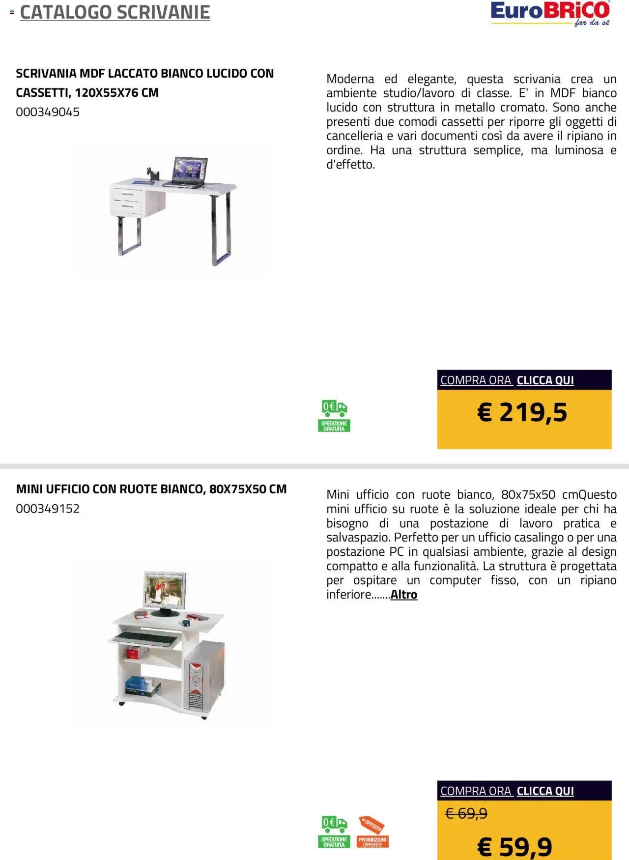 Eurobrico Scrivanie catalogo