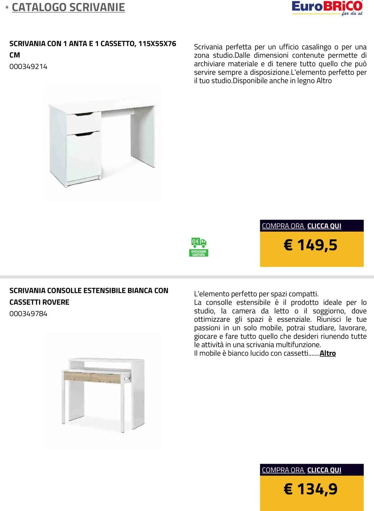 Eurobrico Scrivanie catalogo