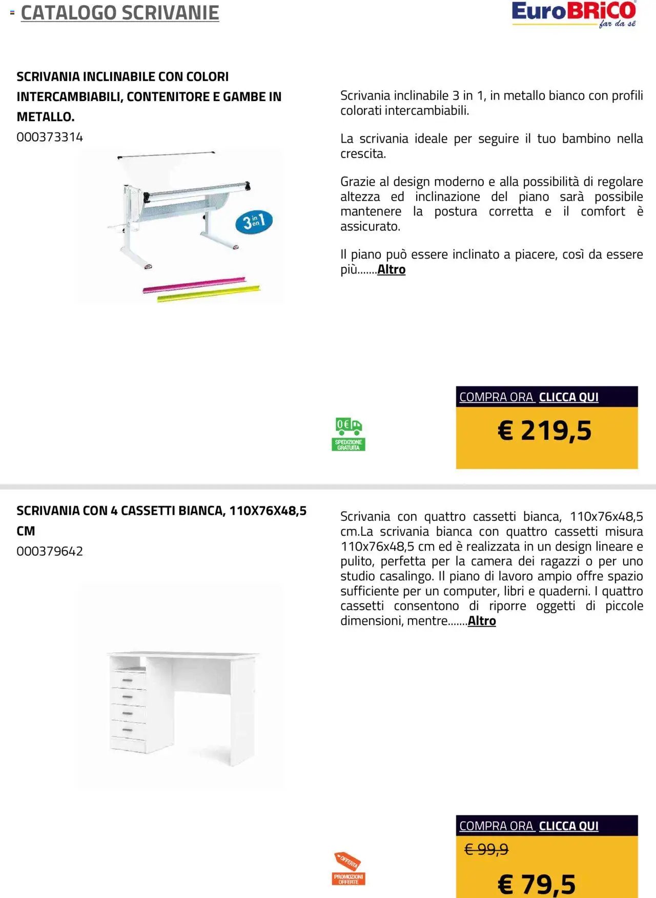 Eurobrico Scrivanie catalogo