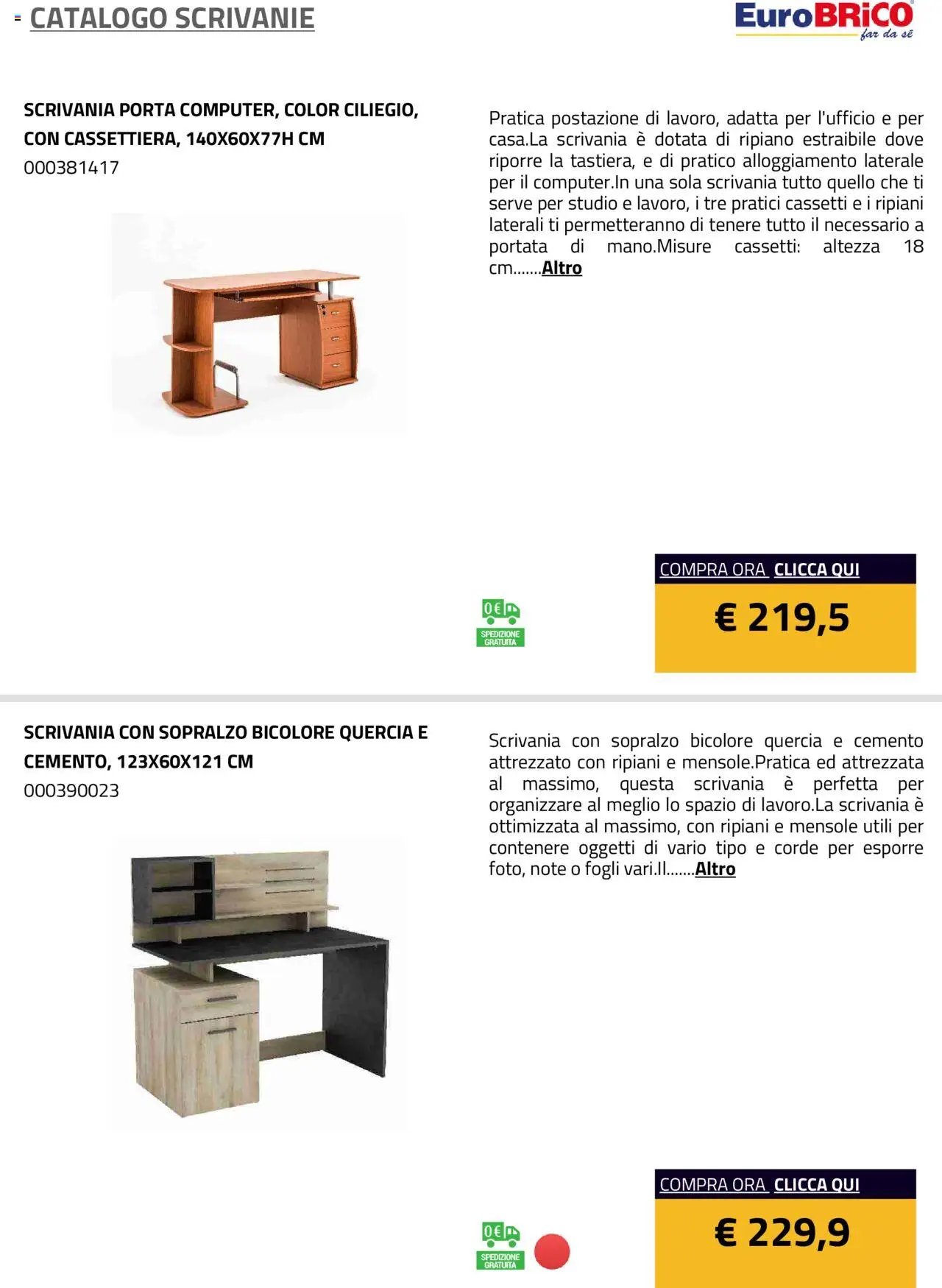 Eurobrico Scrivanie catalogo