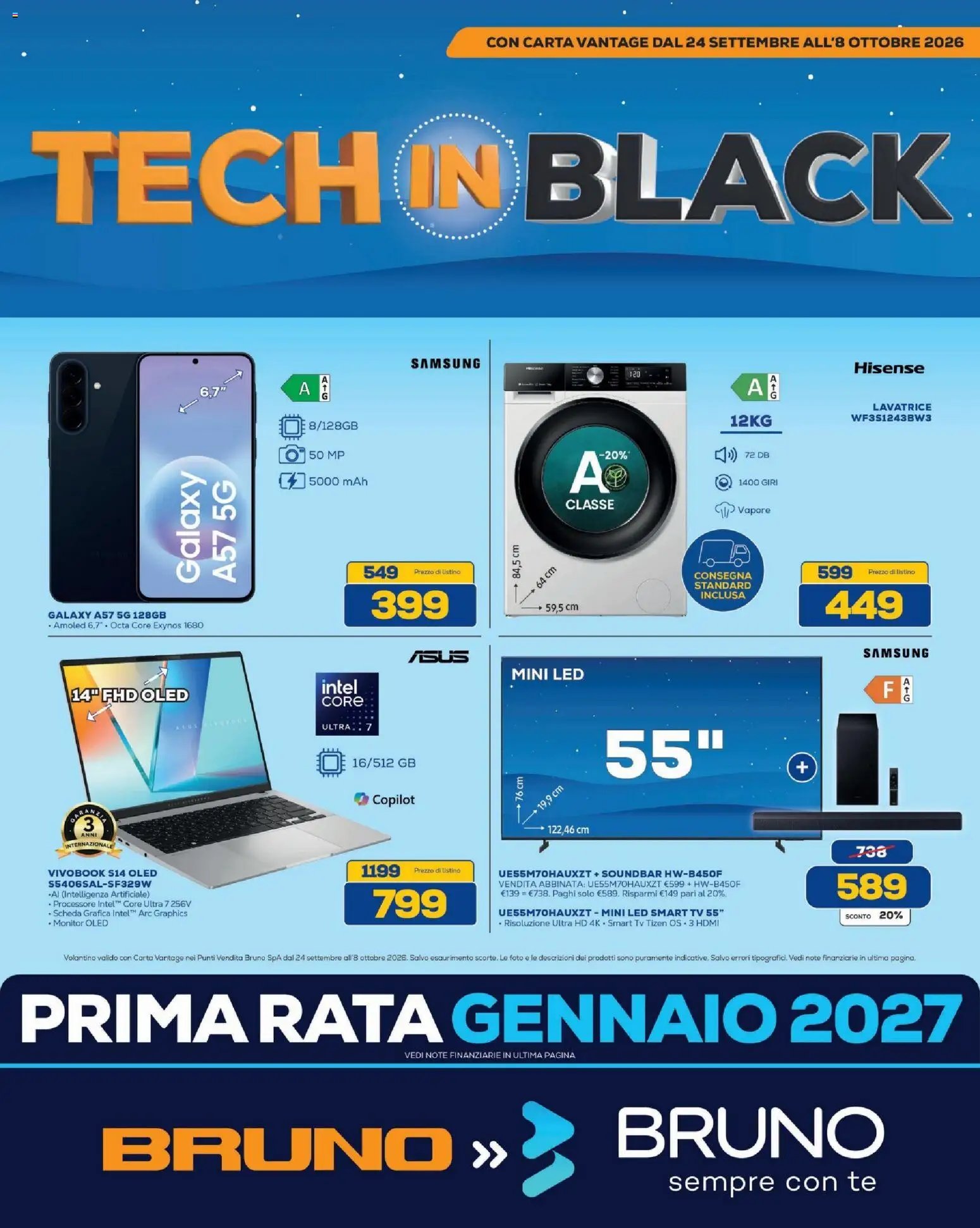 BRUNO volantino Tech In Black