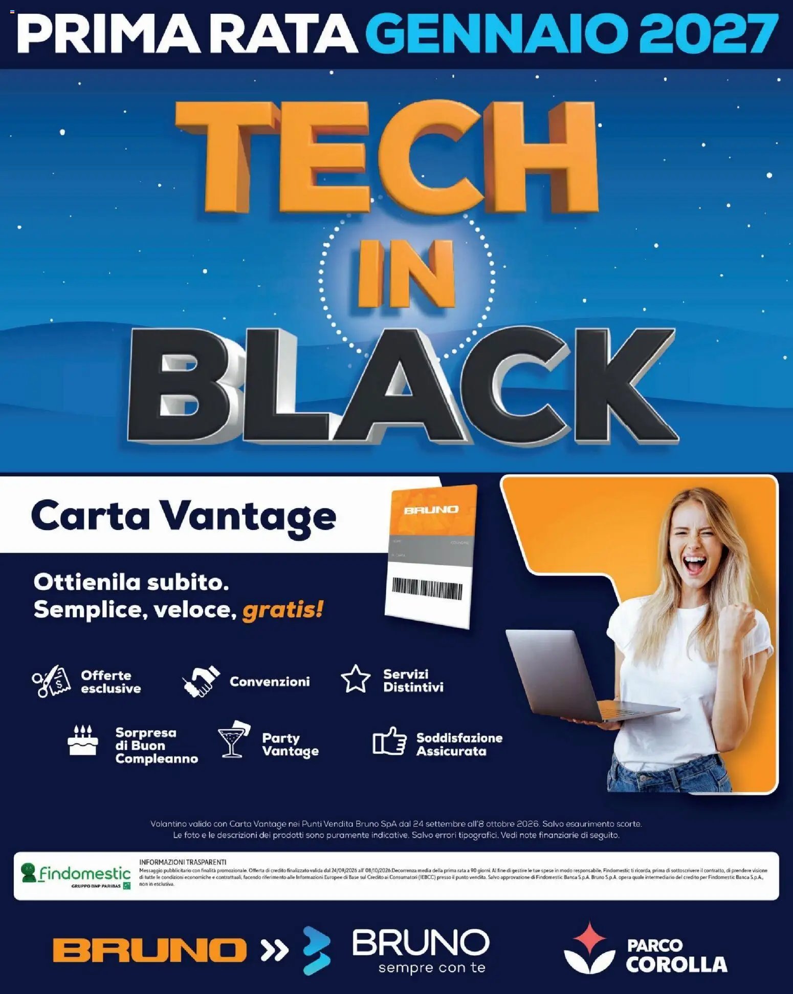 BRUNO volantino Tech In Black