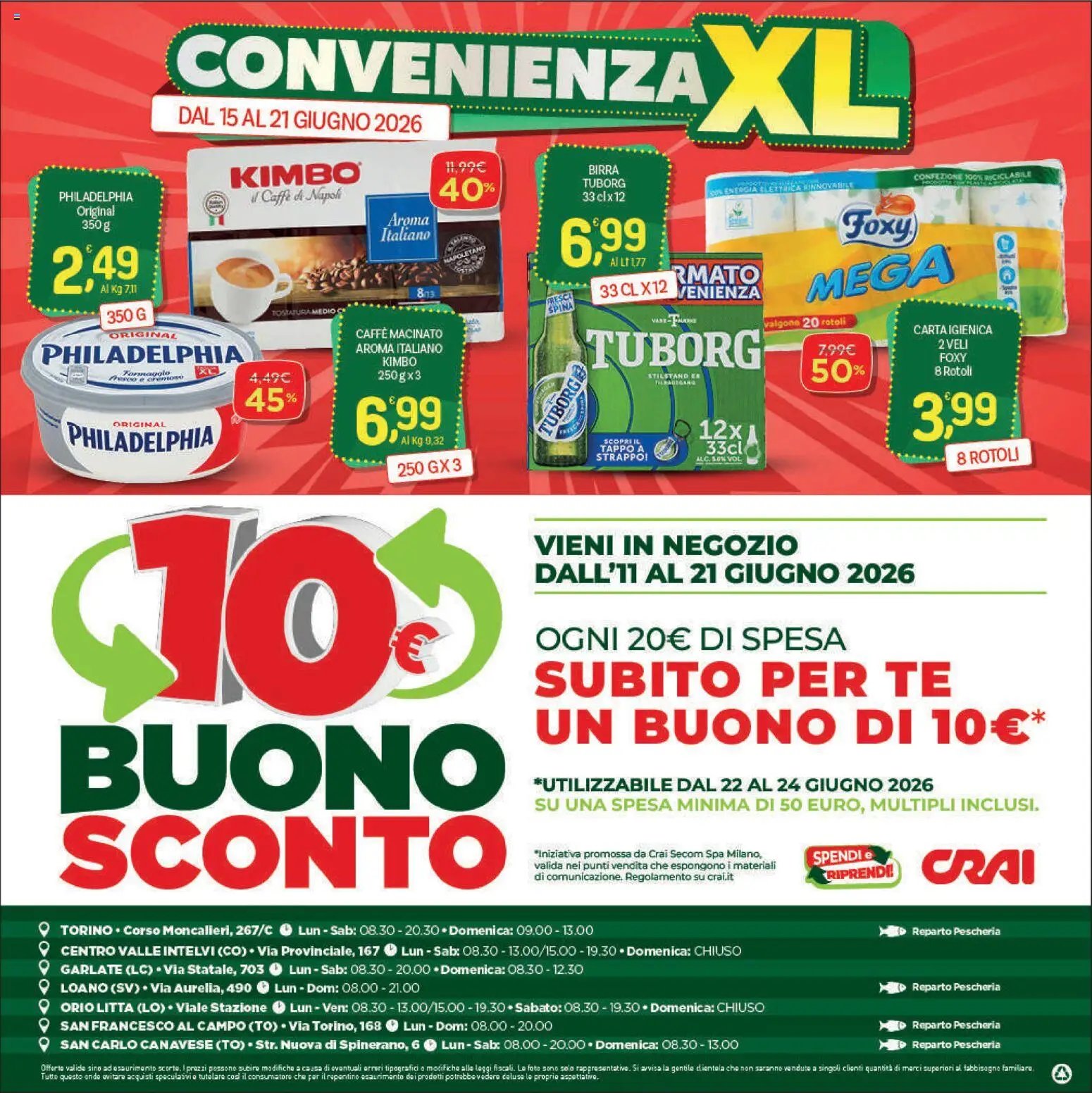 CRAI volantino Extra Torino