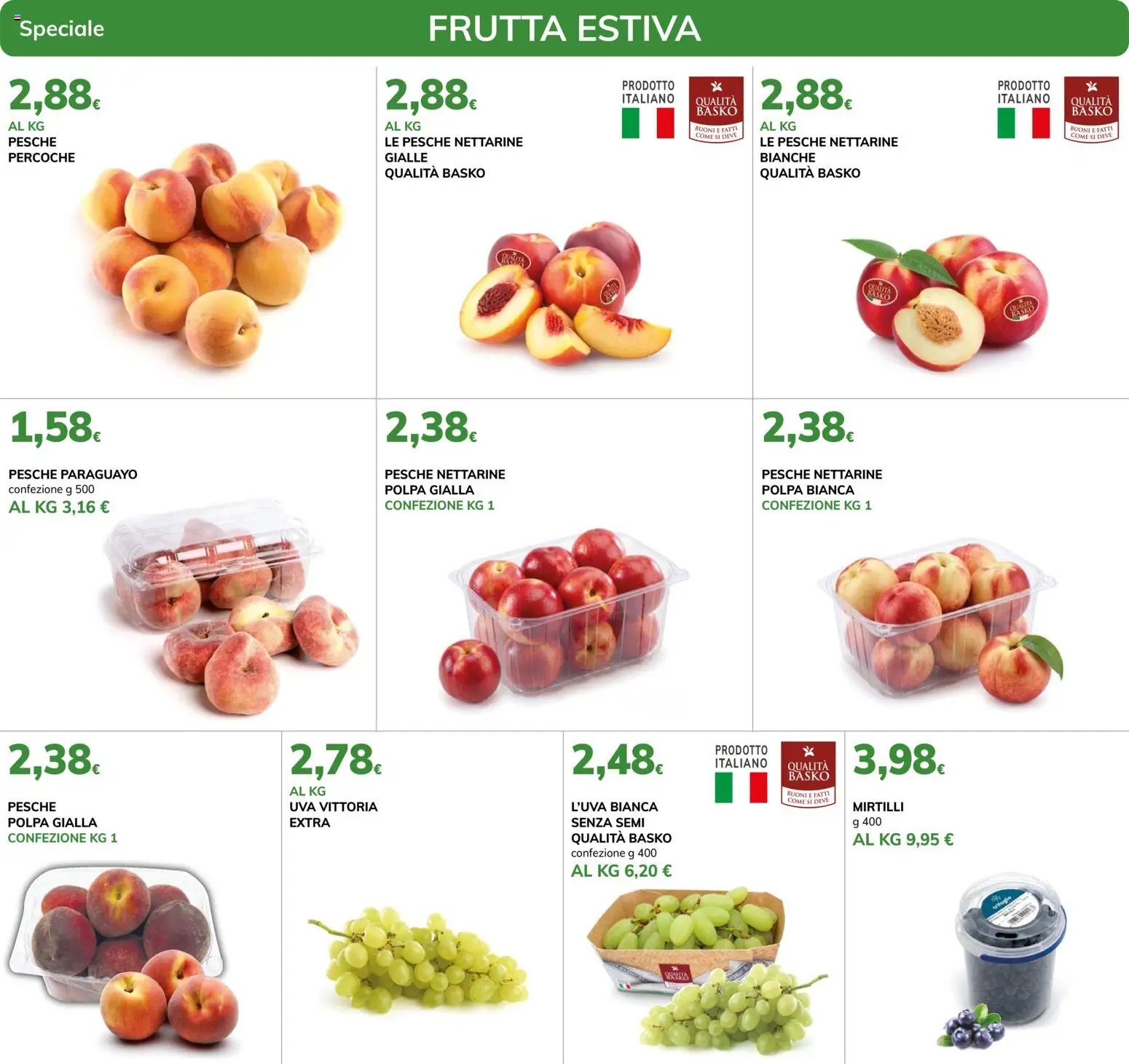 Basko volantino Frutta Estiva