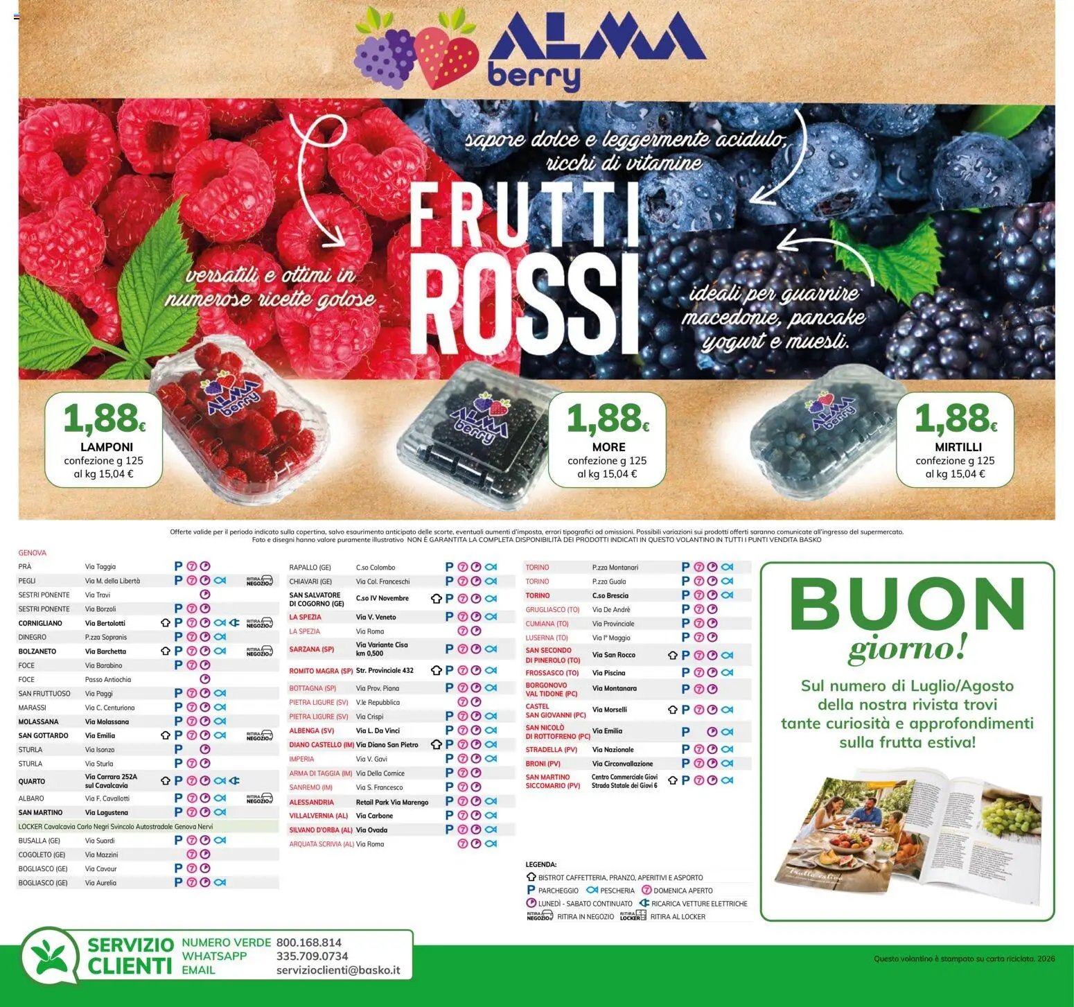 Basko volantino Frutta Estiva