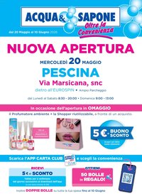 Acqua e Sapone volantino Apertura Pescina (2026-05-20 - 2026-06-10)
