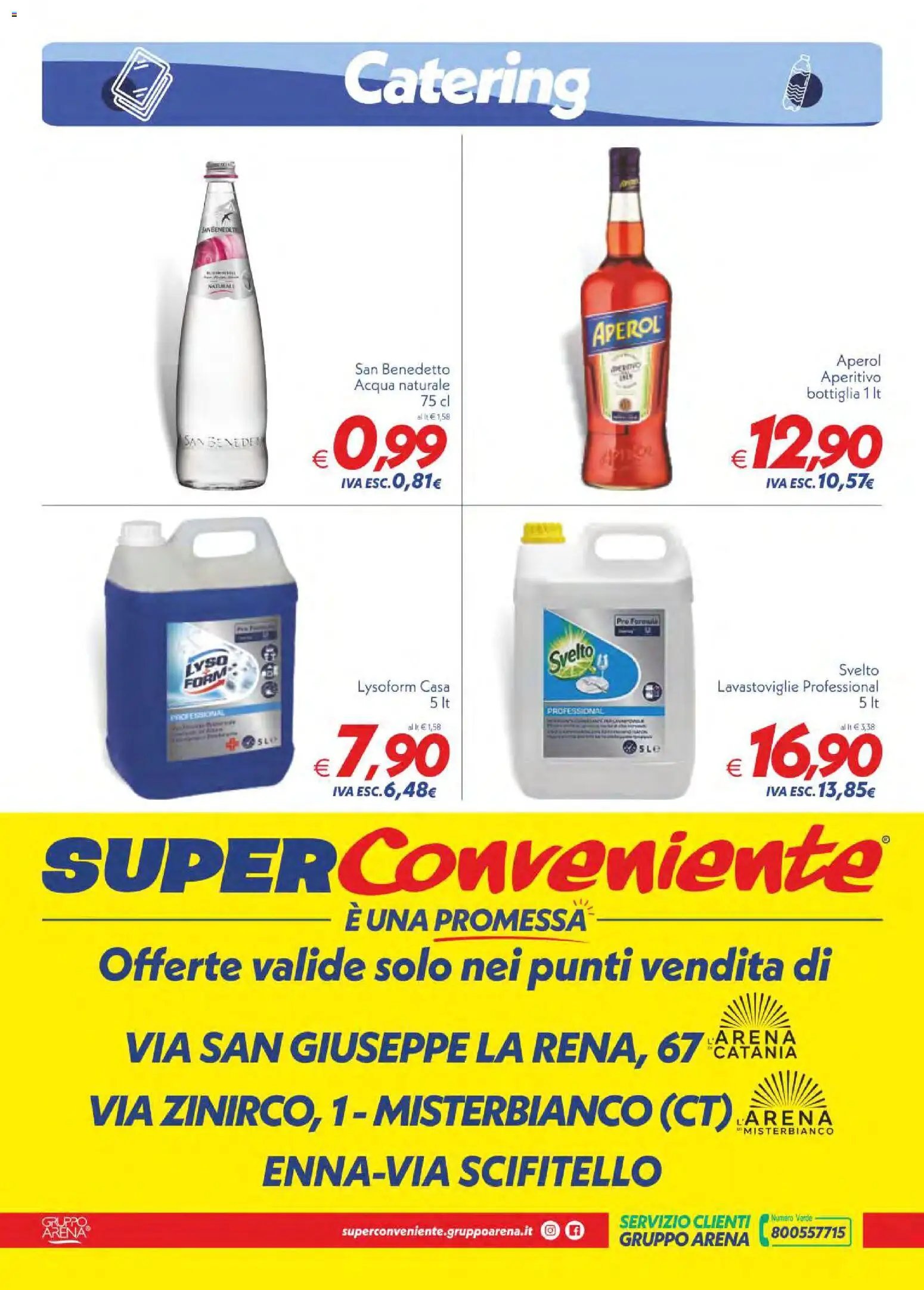 SuperConveniente volantino Catering Enna, Misterbianco