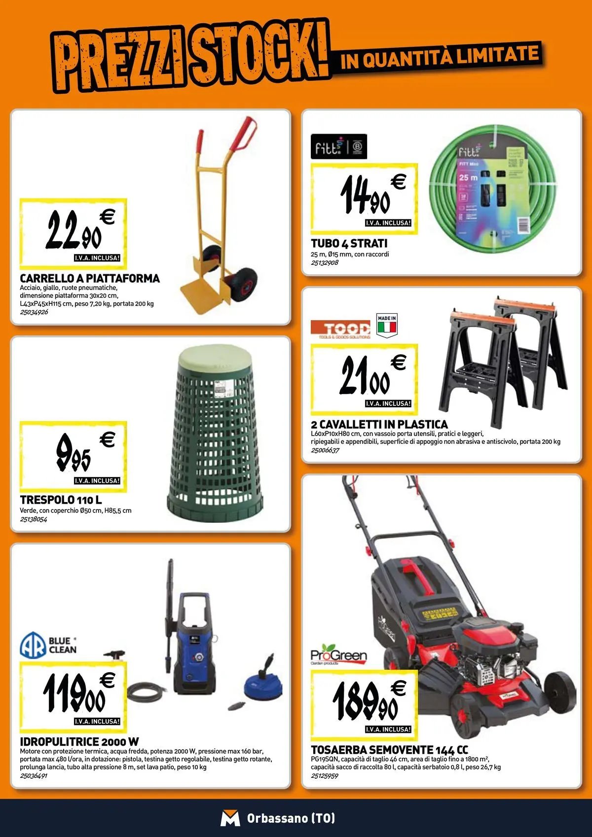 TECNOMAT - Straordinari prezzi stock!