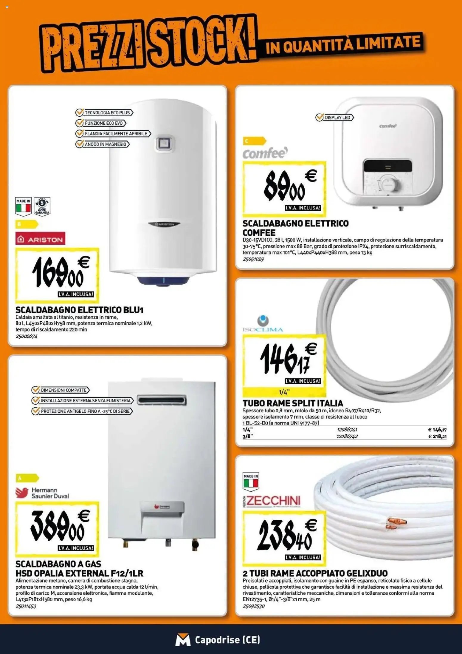 TECNOMAT - Straordinari prezzi stock!