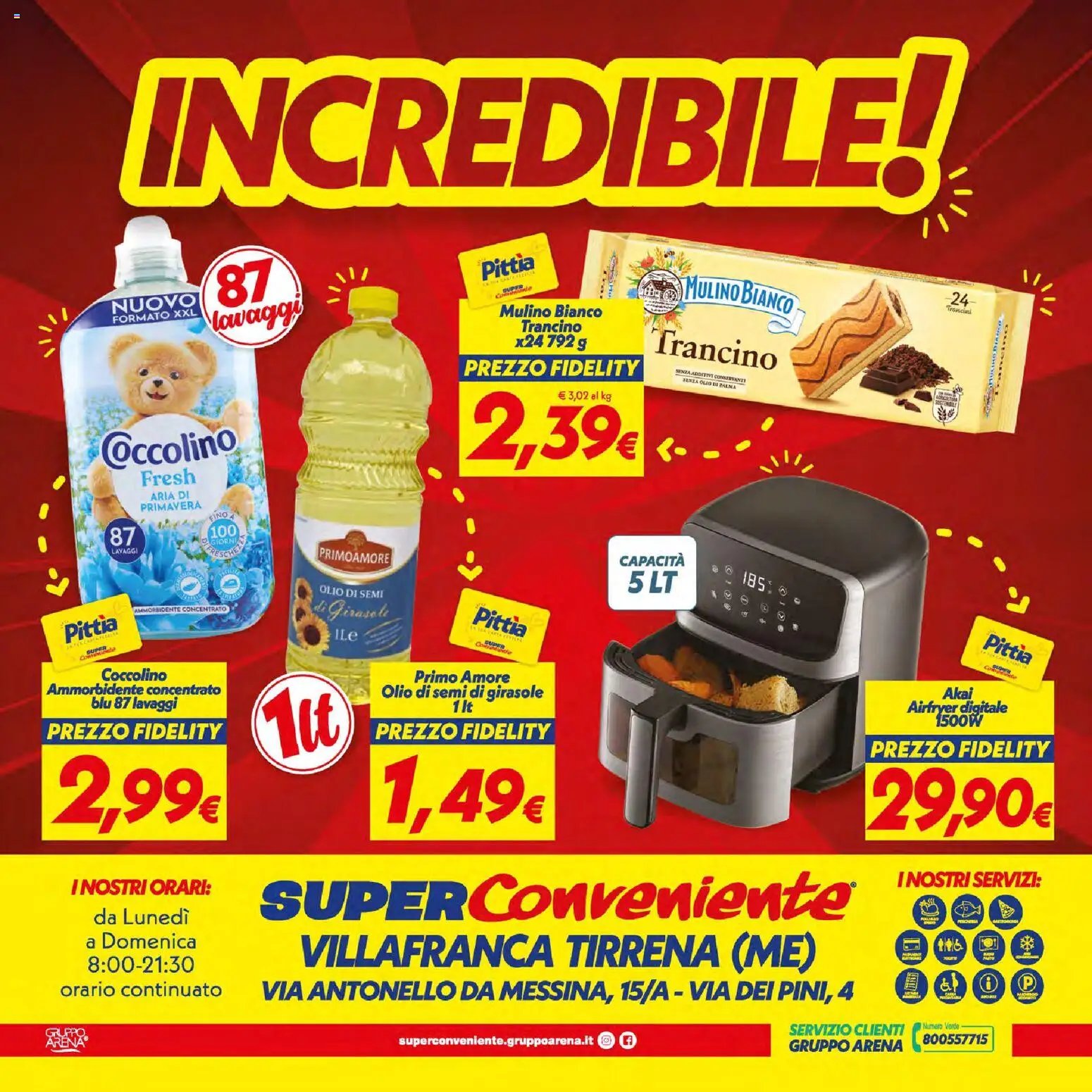 SuperConveniente volantino Villafranca Tirrena