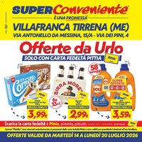 SuperConveniente volantino Villafranca Tirrena