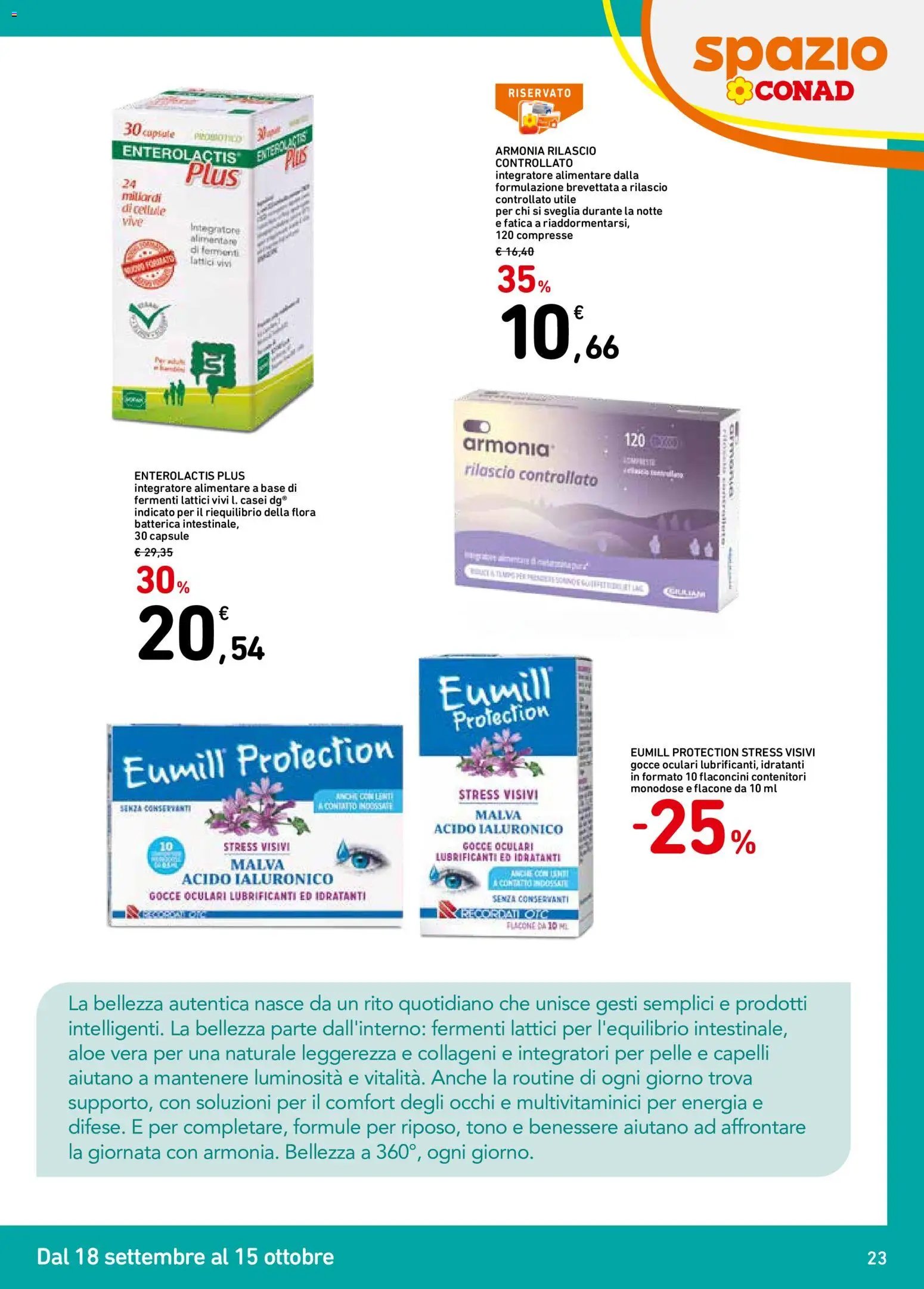 Spazio Conad volantino Bellezza