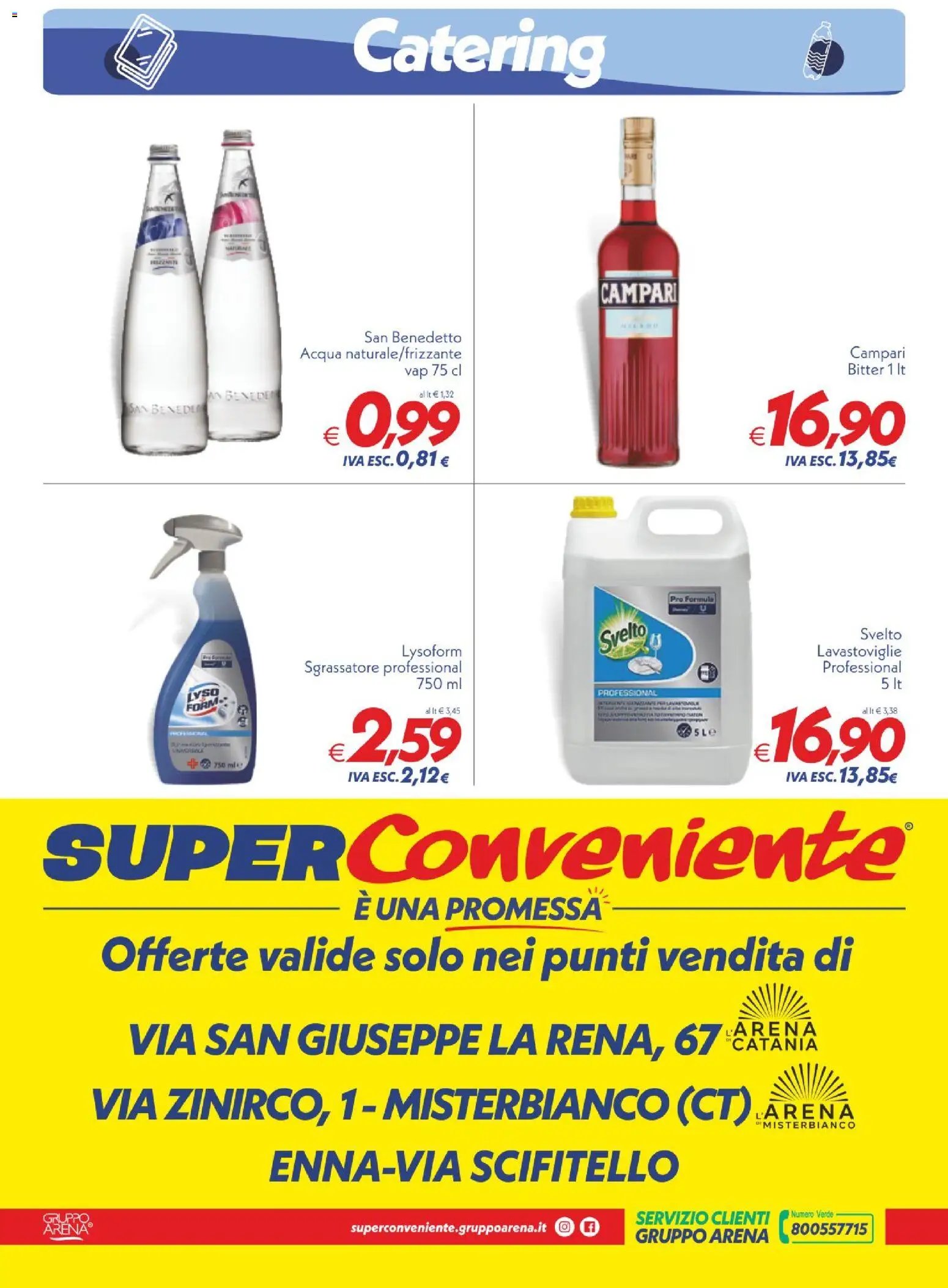 SuperConveniente volantino Catering Enna, Misterbianco