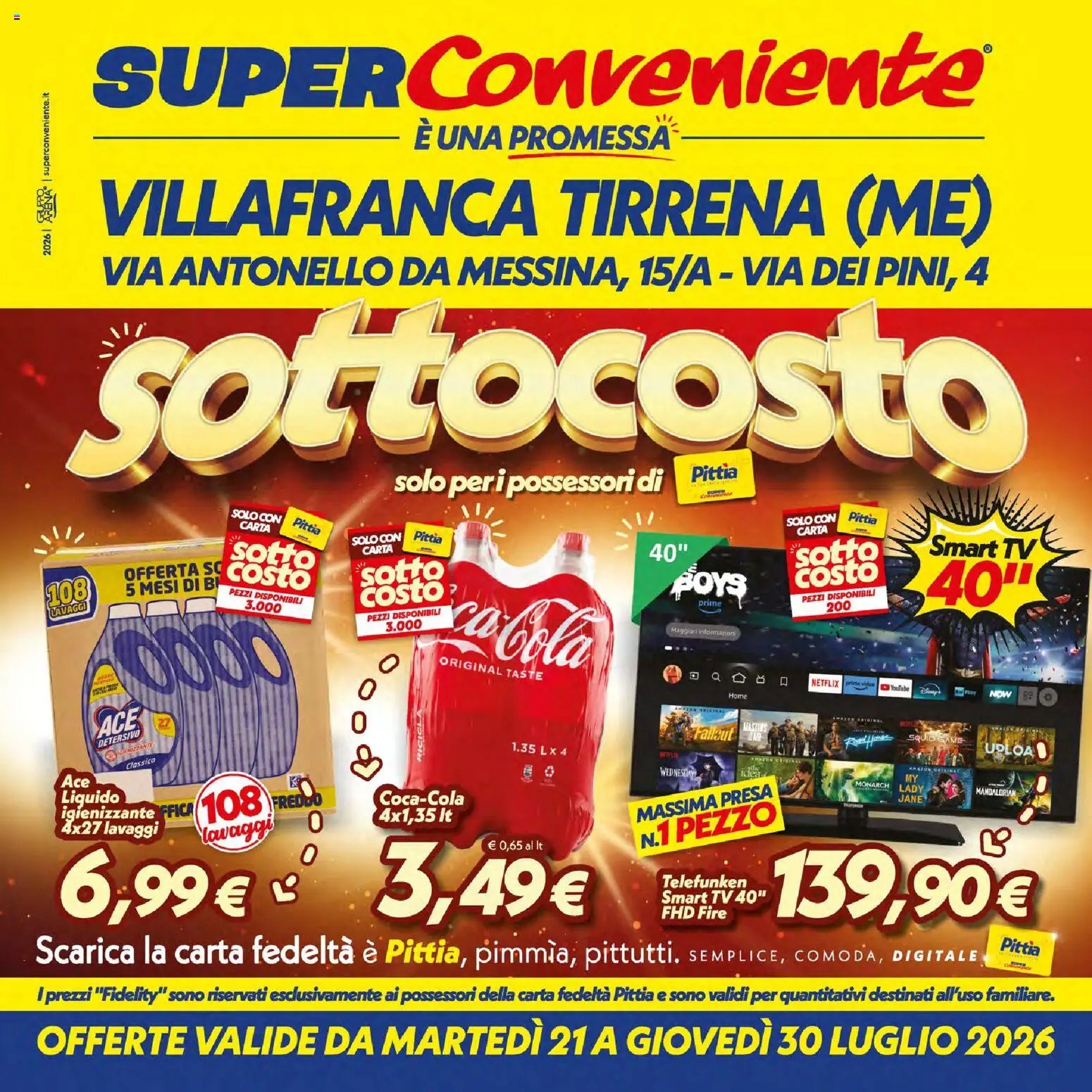 SuperConveniente volantino Villafranca Tirrena