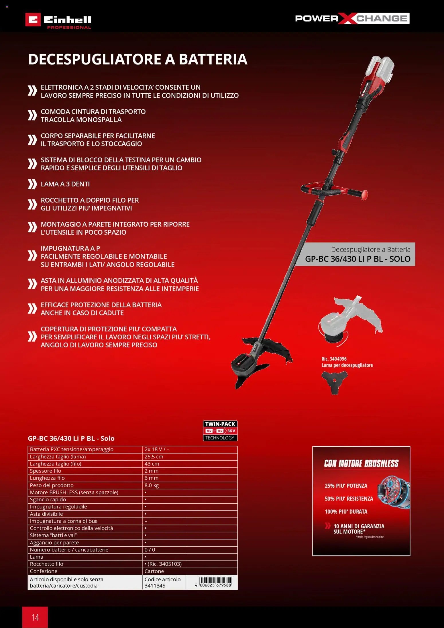 Einhell volantino Giardinaggio 2026 (2026-03-17 - 2026-12-31)