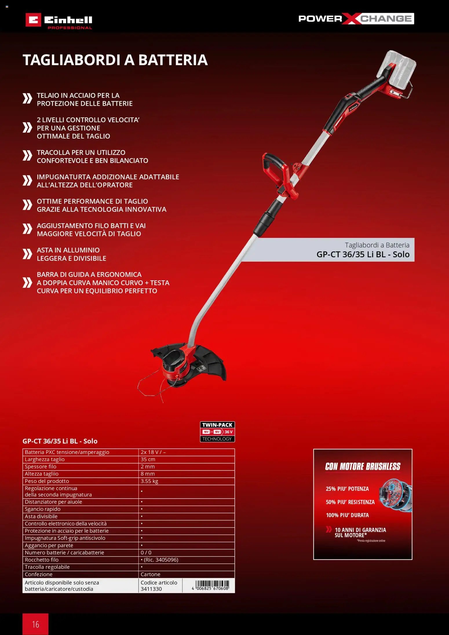 Einhell volantino Giardinaggio 2026 (2026-03-17 - 2026-12-31)