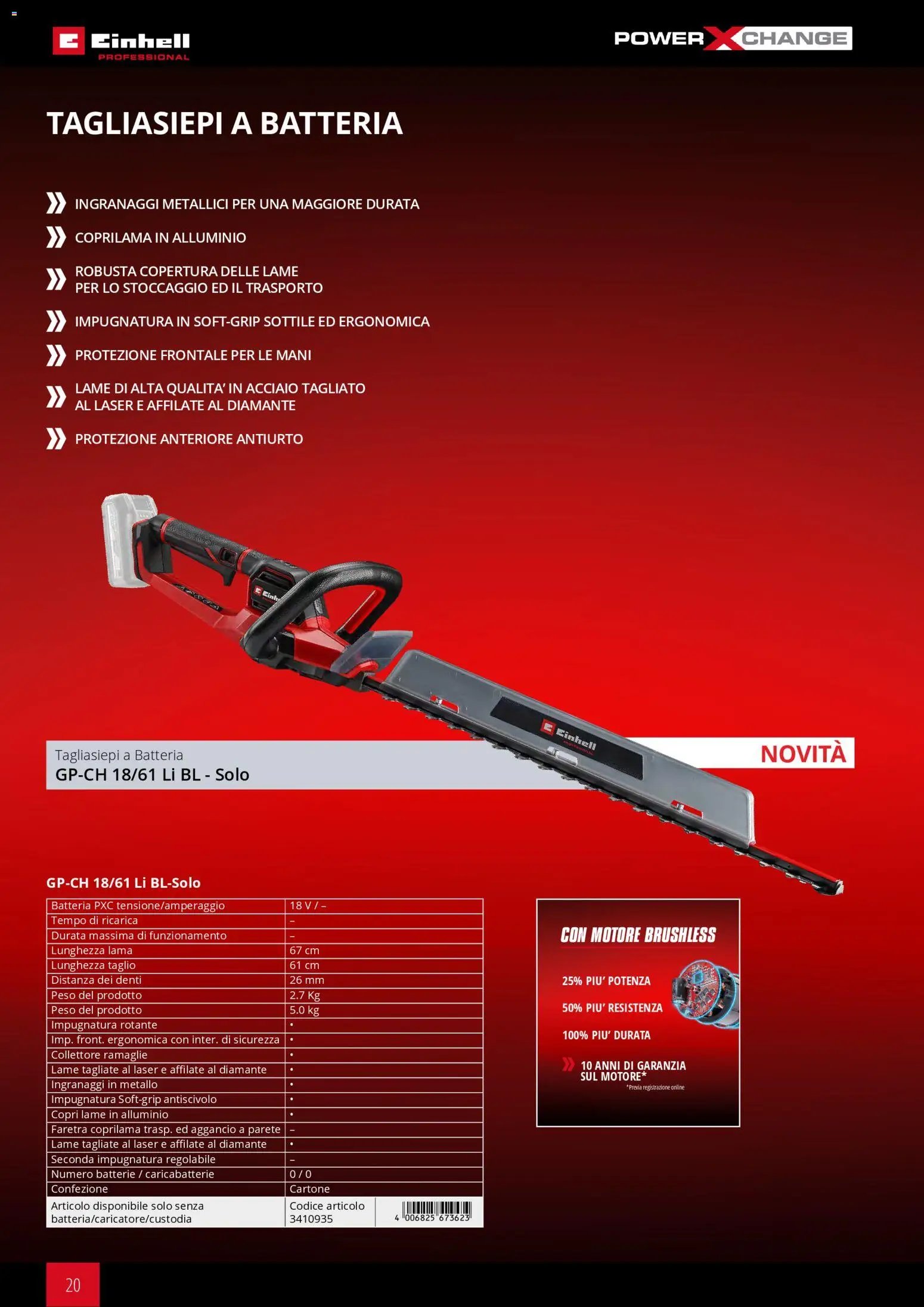 Einhell volantino Giardinaggio 2026 (2026-03-17 - 2026-12-31)