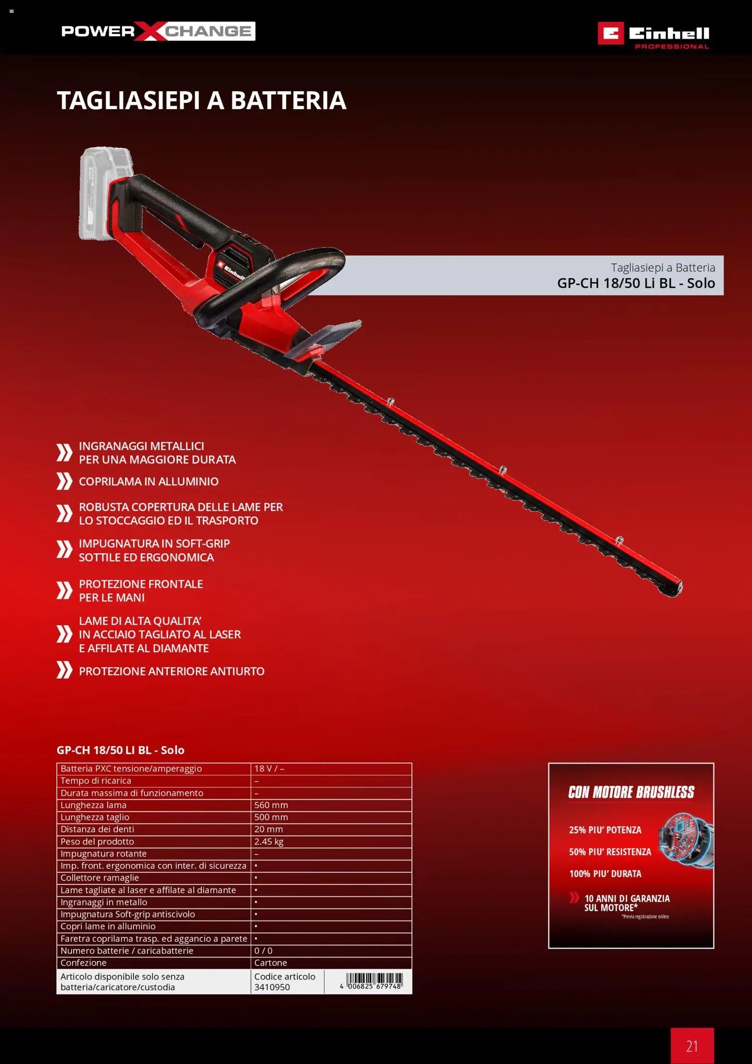 Einhell volantino Giardinaggio 2026 (2026-03-17 - 2026-12-31)