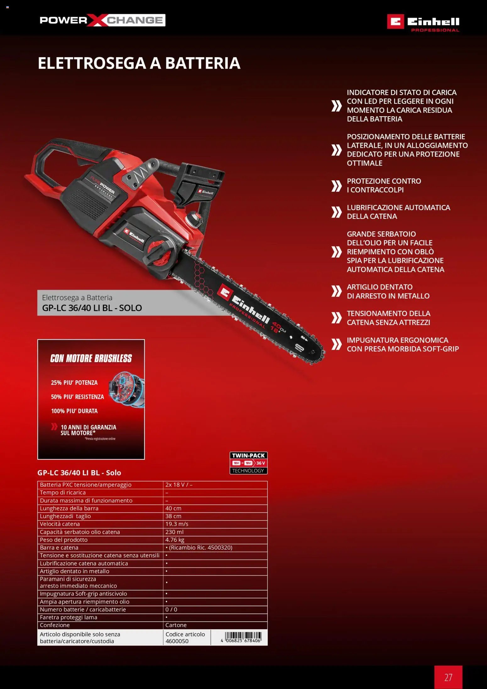 Einhell volantino Giardinaggio 2026 (2026-03-17 - 2026-12-31)