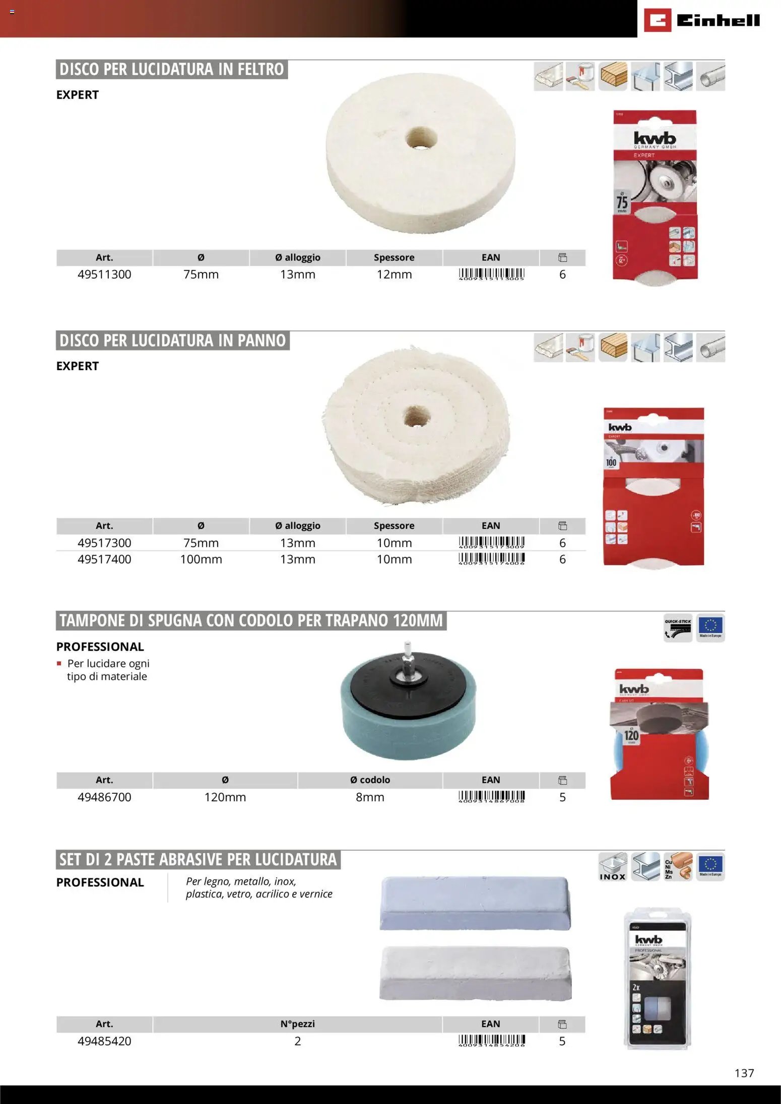 Einhell volantino Accessori  (2026-03-17 - 2026-12-31)