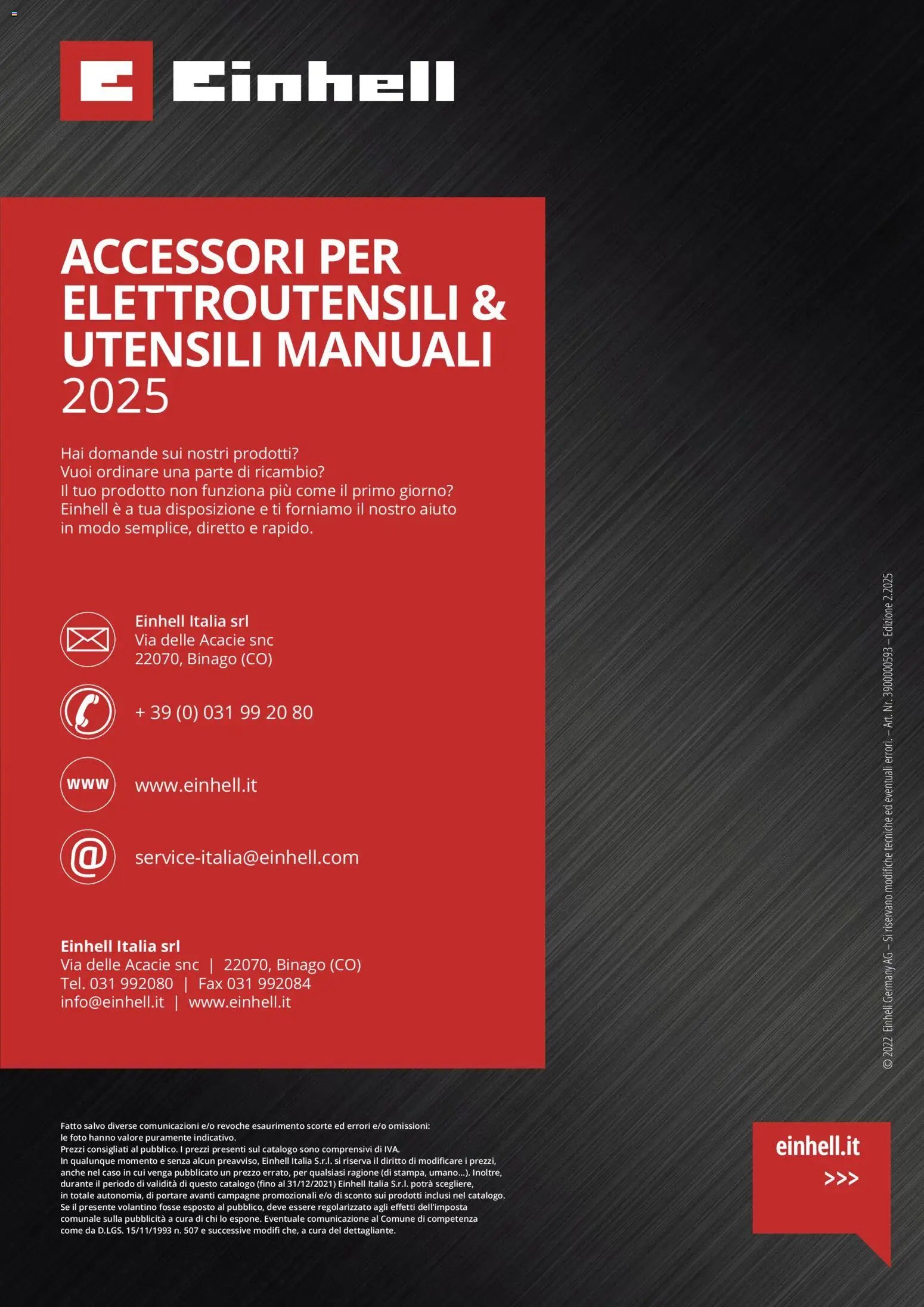 Einhell volantino Accessori  (2026-03-17 - 2026-12-31)