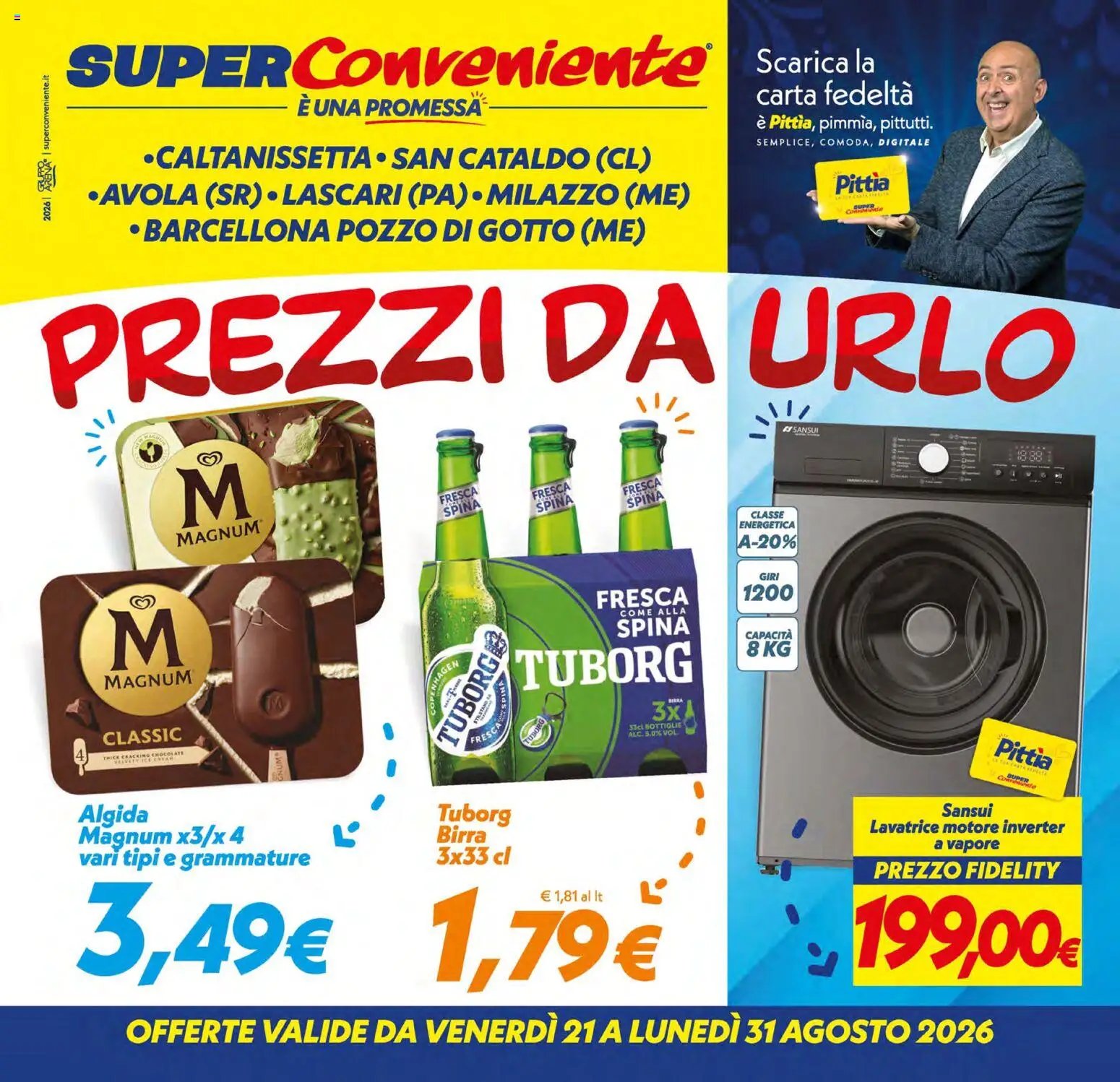 SuperConveniente volantino Caltanissetta, San Cataldo, Avola, Lascari, Milazzo, Barcellona